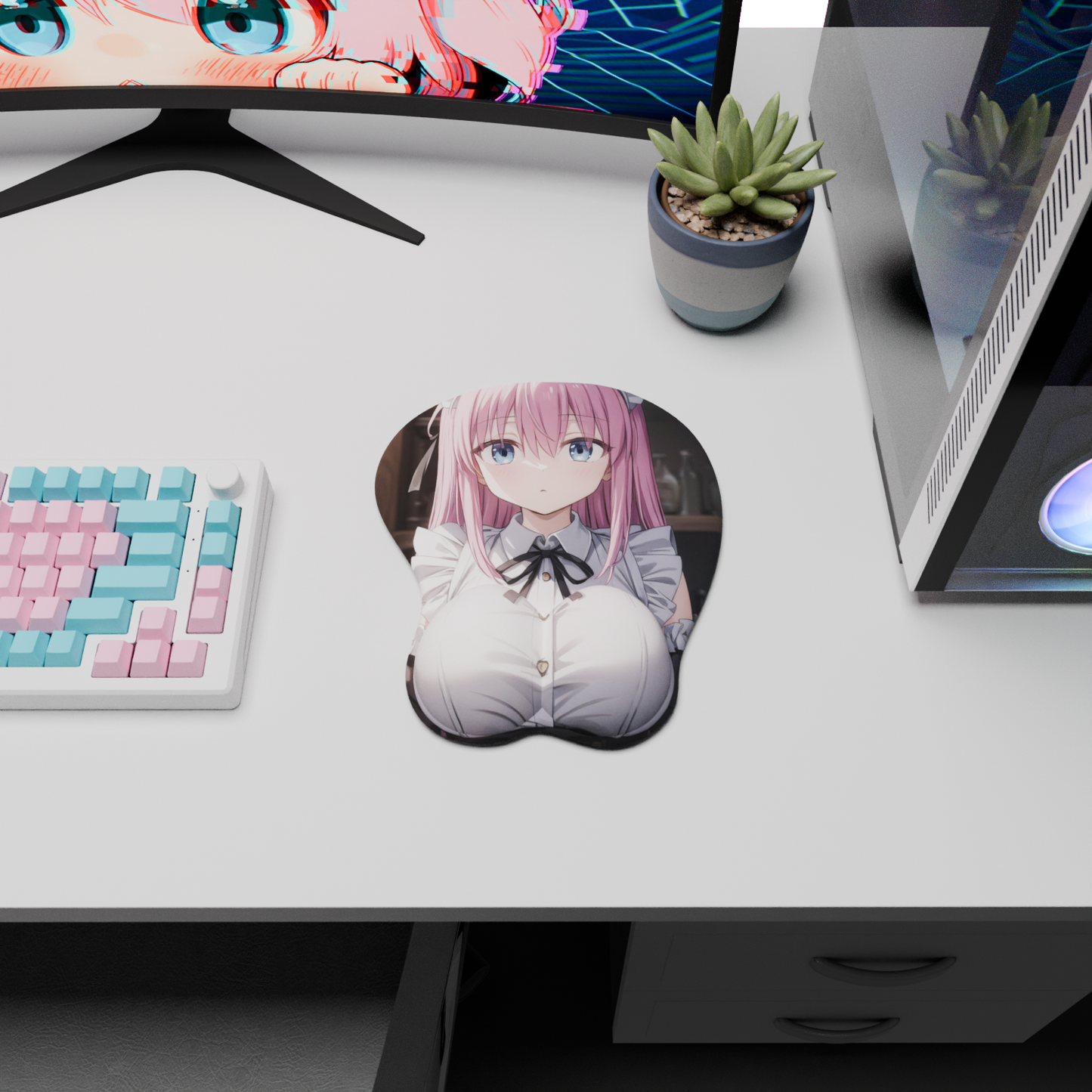 The "Shy Guitarist" Waifu Mousepad | Style D