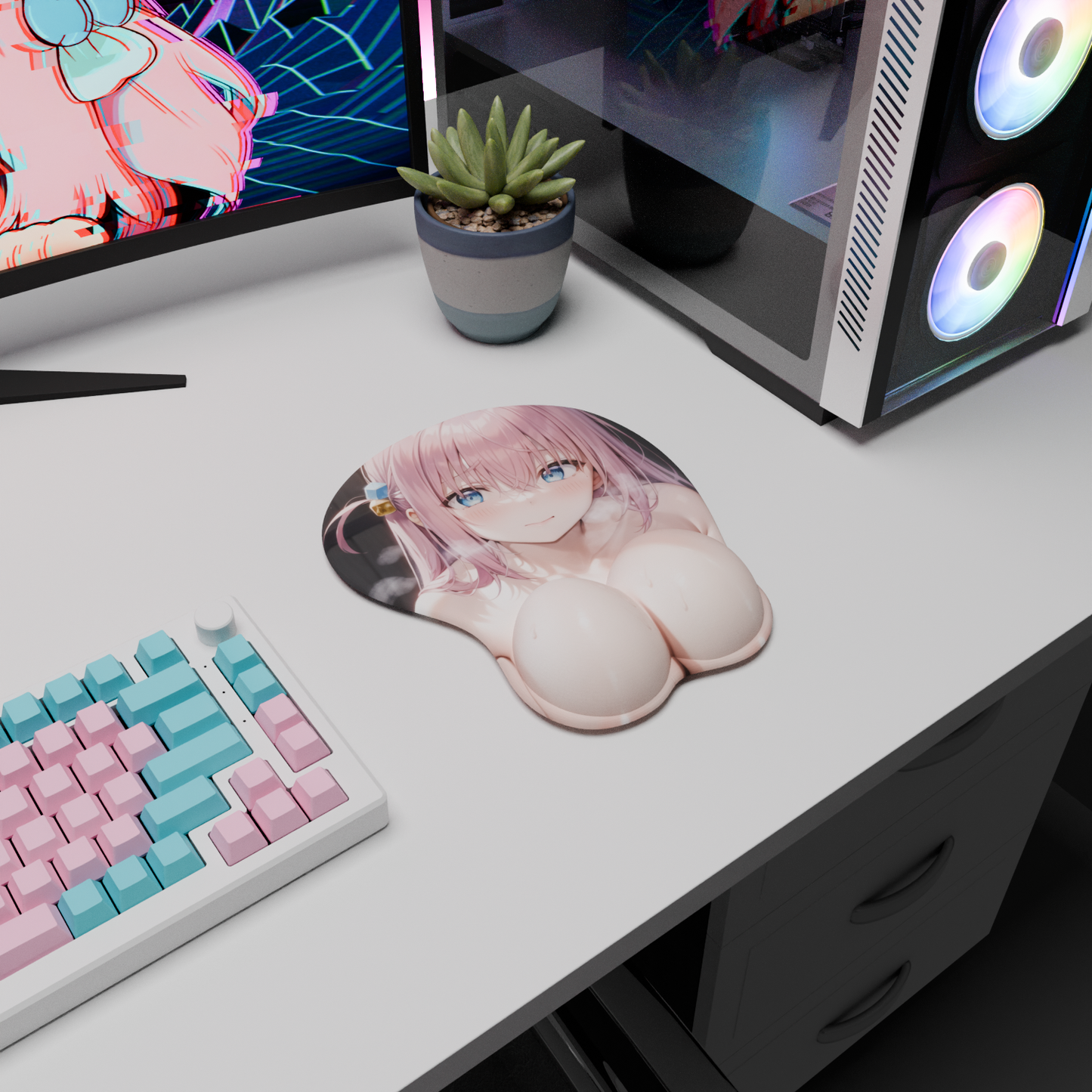 The "Shy Guitarist" Waifu Mousepad | Style E
