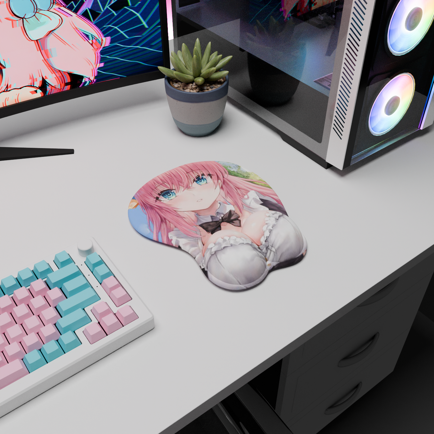 The "Shy Guitarist" Waifu Mousepad | Style C