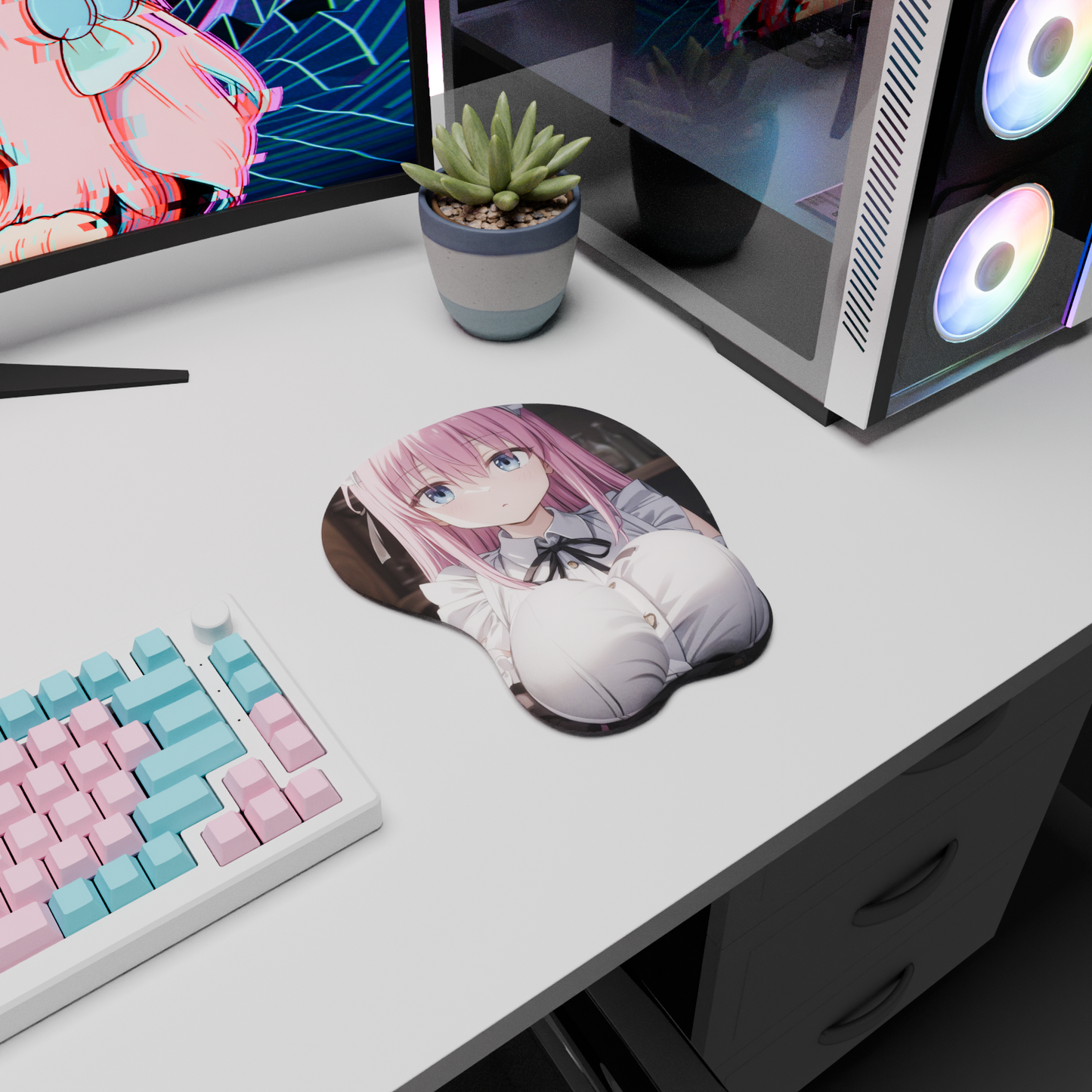 The "Shy Guitarist" Waifu Mousepad | Style D