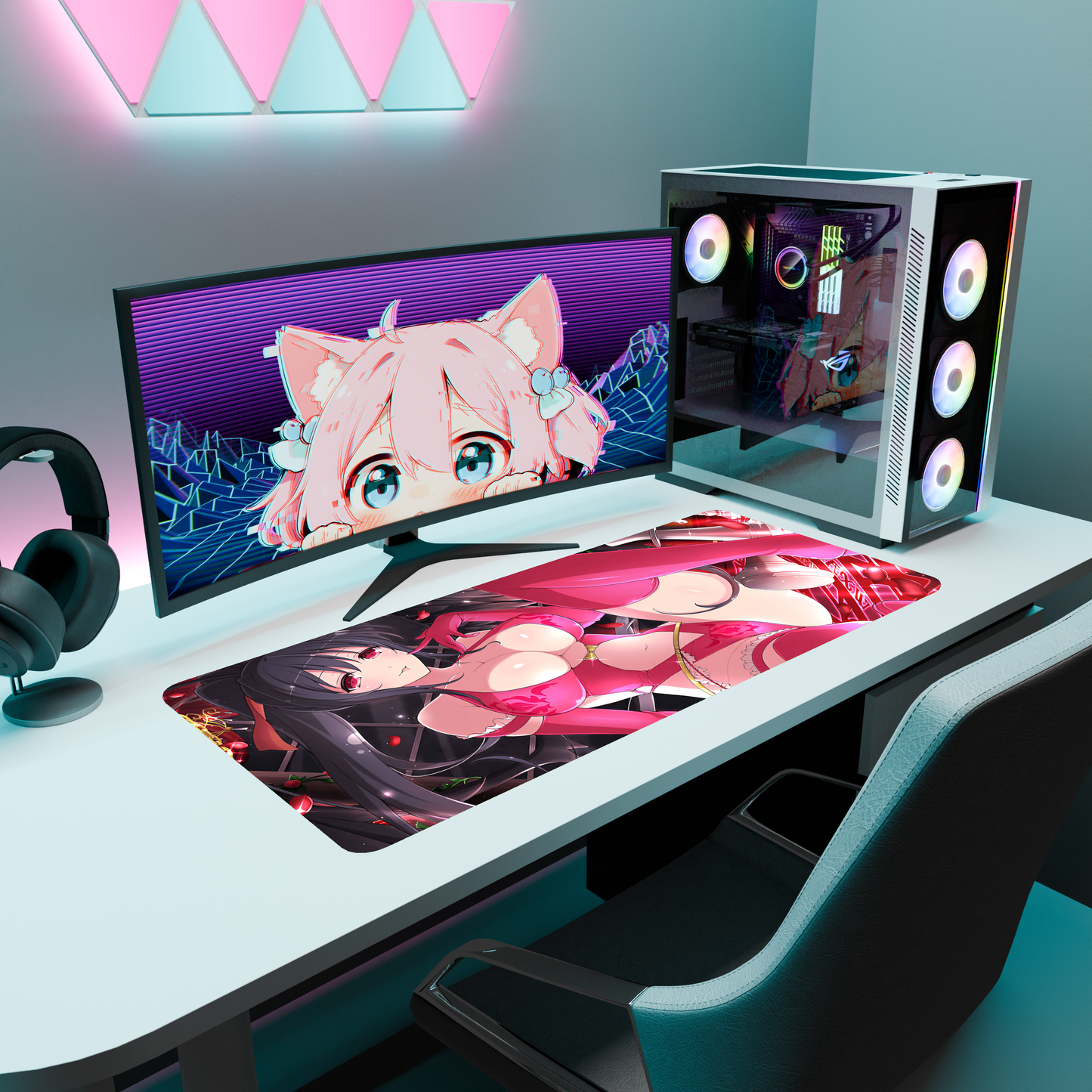 The "Priestess of Thunder" Waifu Deskmat | Style D