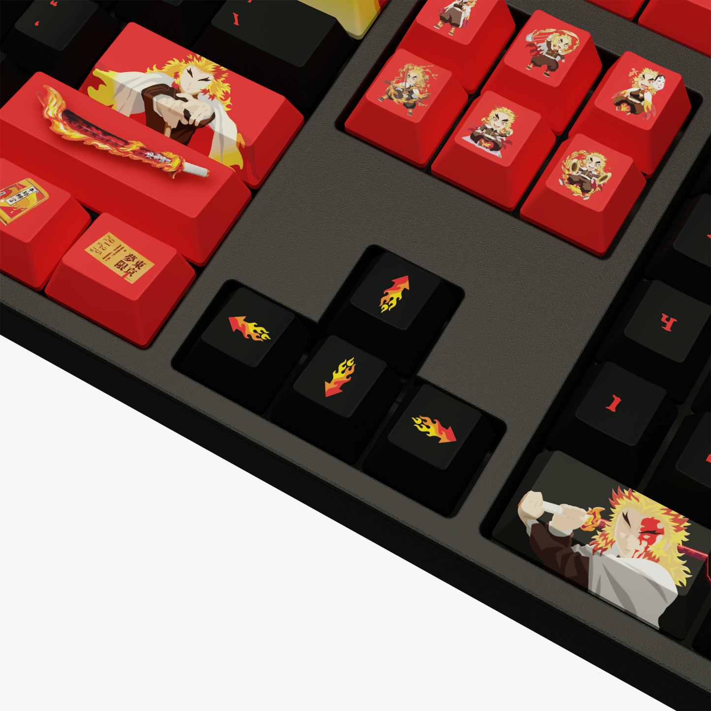 The "Flame Hashira" Husbando Keycaps Set