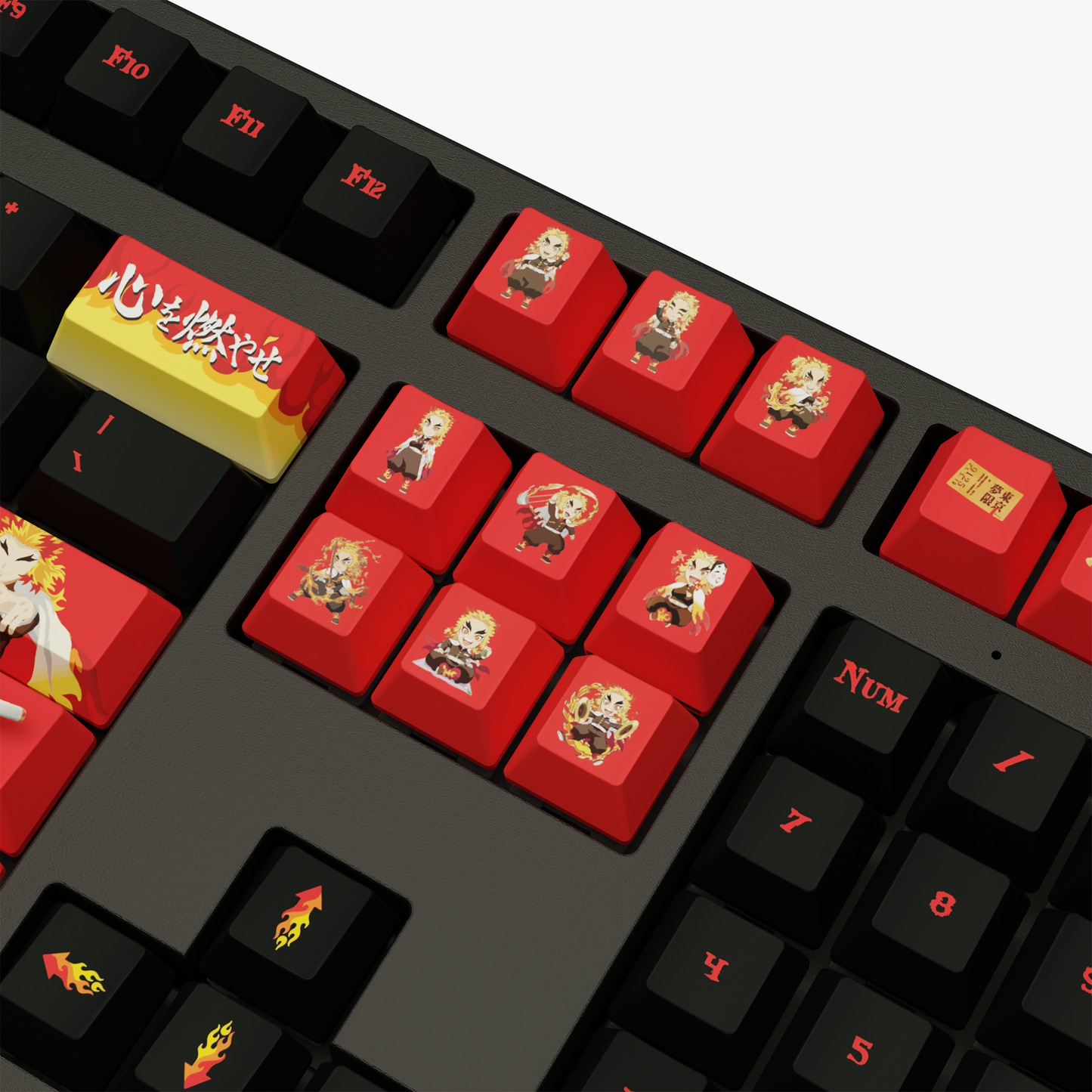 The "Flame Hashira" Husbando Keycaps Set