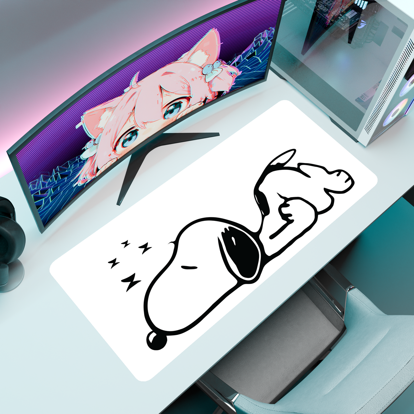 The "Cozy Doggo" Kawaii Deskmat | Style C