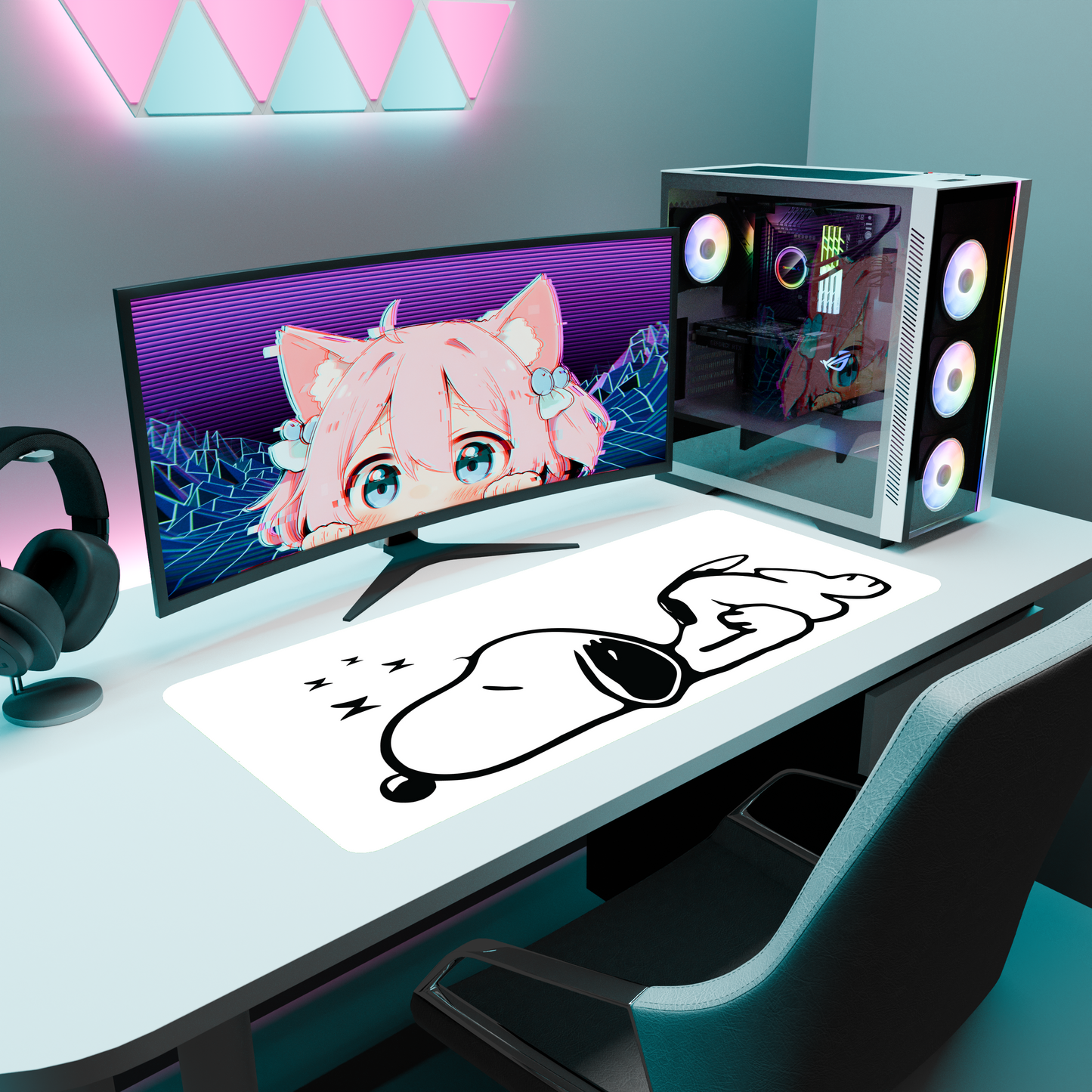 The "Cozy Doggo" Kawaii Deskmat | Style C