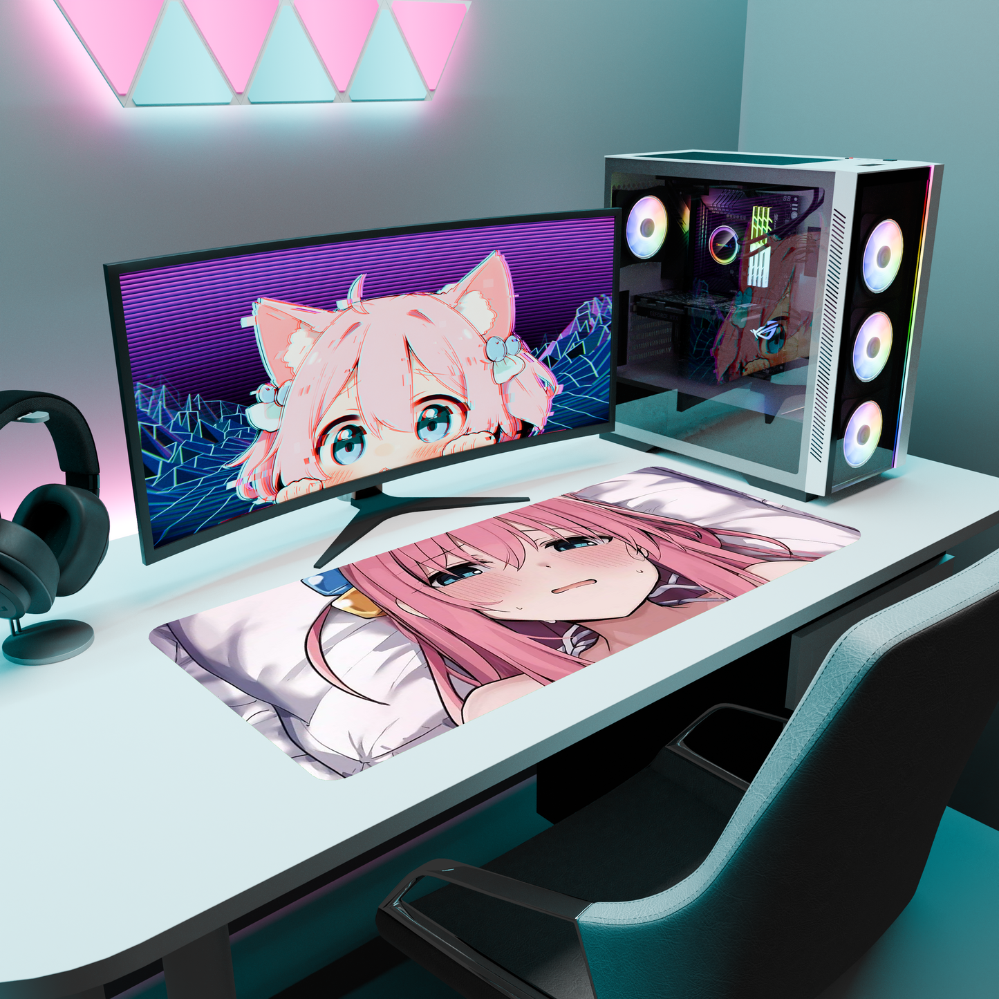 The "Shy Guitarist" Waifu Deskmat | Style C