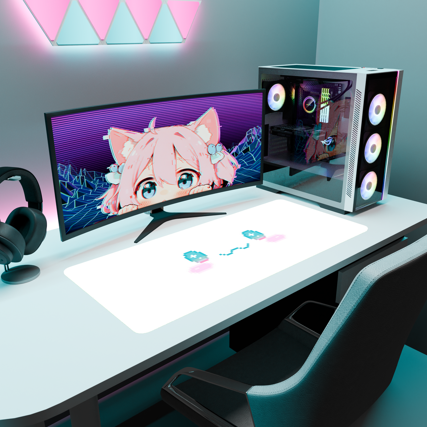 The "Cloudy Pup" Kawaii Deskmat | Style D