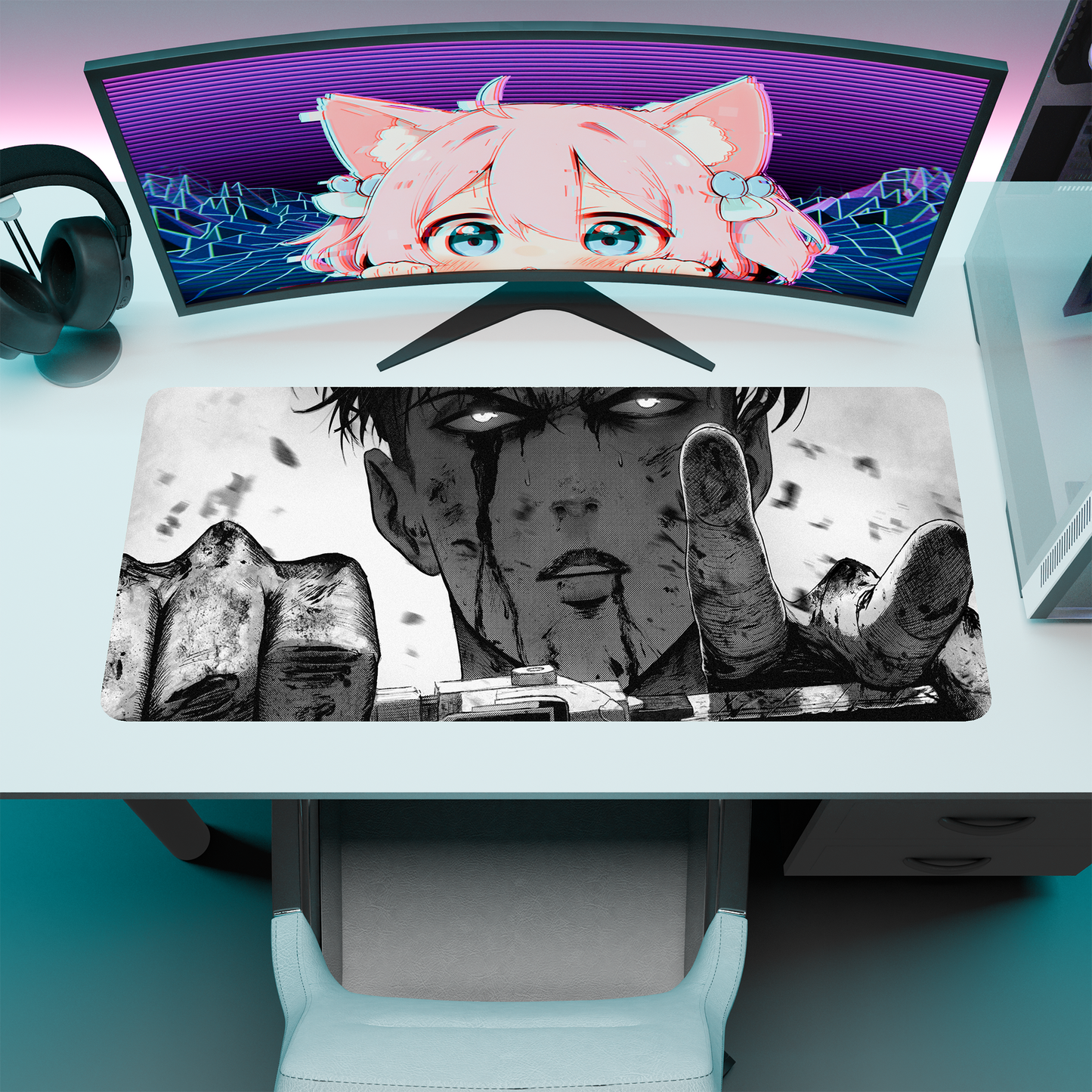 The "Humanity's Strongest" Husbando Deskmat | Style B