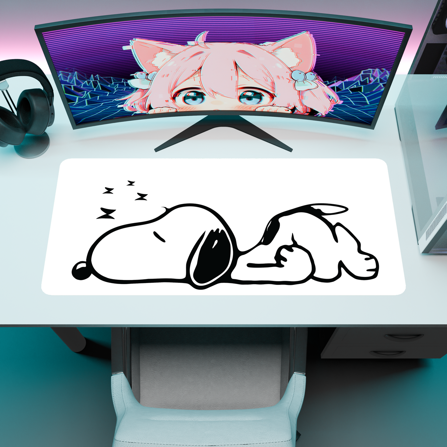 The "Cozy Doggo" Kawaii Deskmat | Style C