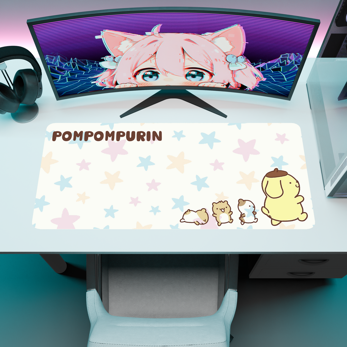 The "Pom Pom" Kawaii Deskmat | Style A