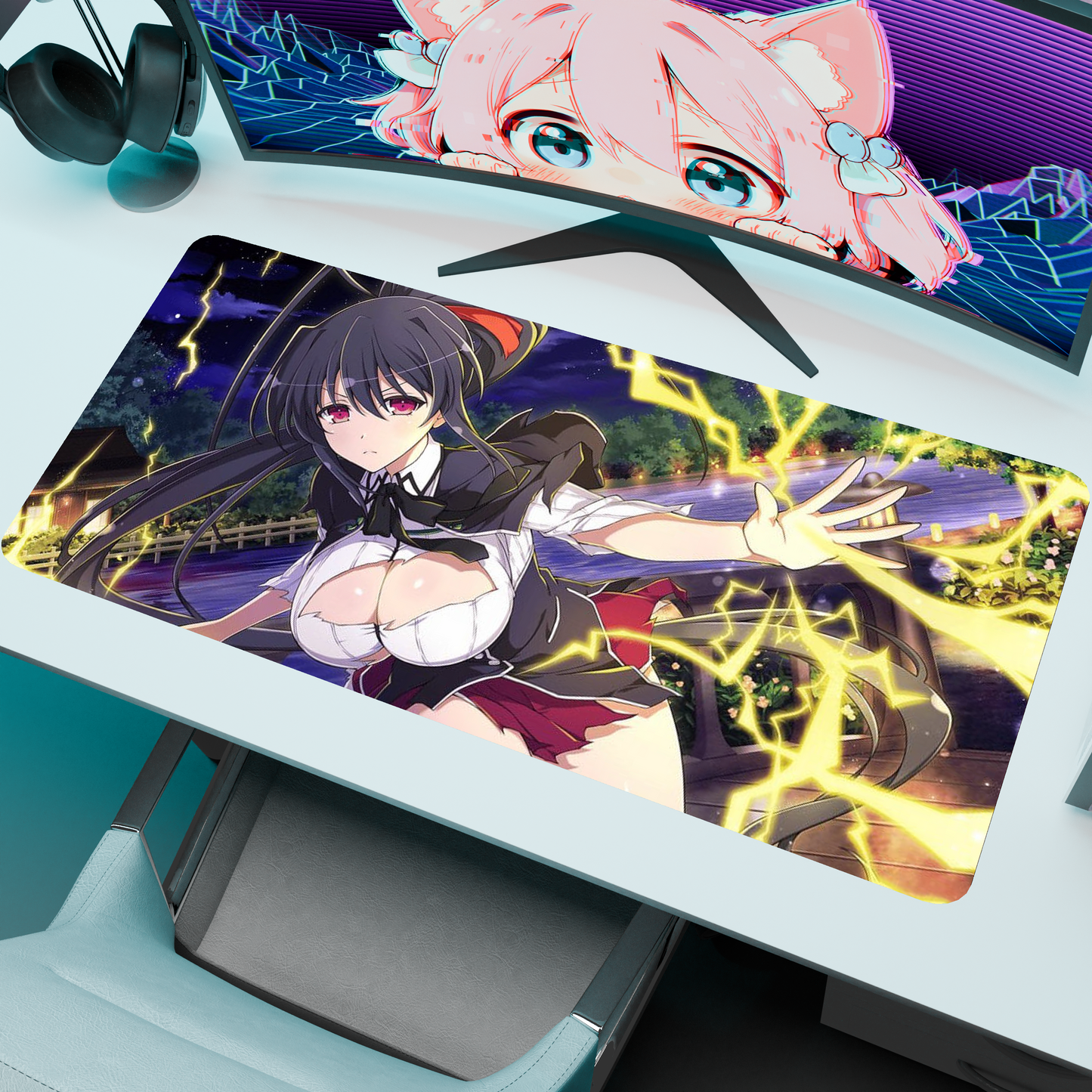 The "Priestess of Thunder" Waifu Deskmat | Style A