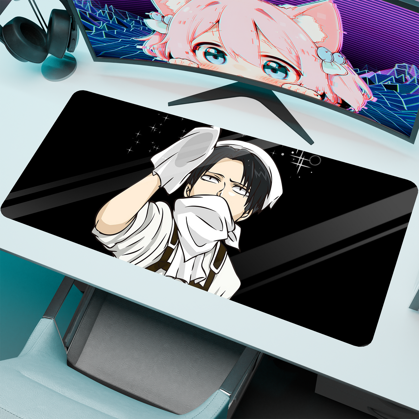 The "Humanity's Strongest" Husbando Deskmat | Style A