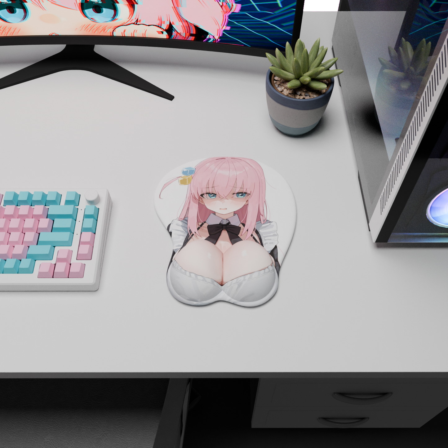 The "Shy Guitarist" Waifu Mousepad | Style A