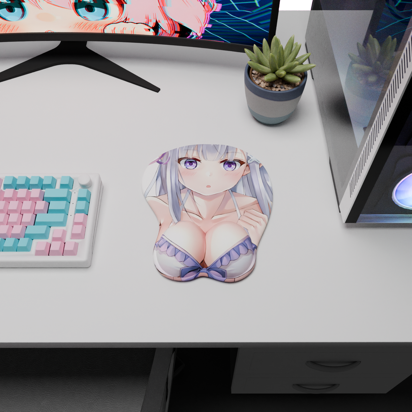 The "Frozen Elegance" Waifu Mousepad | Style B