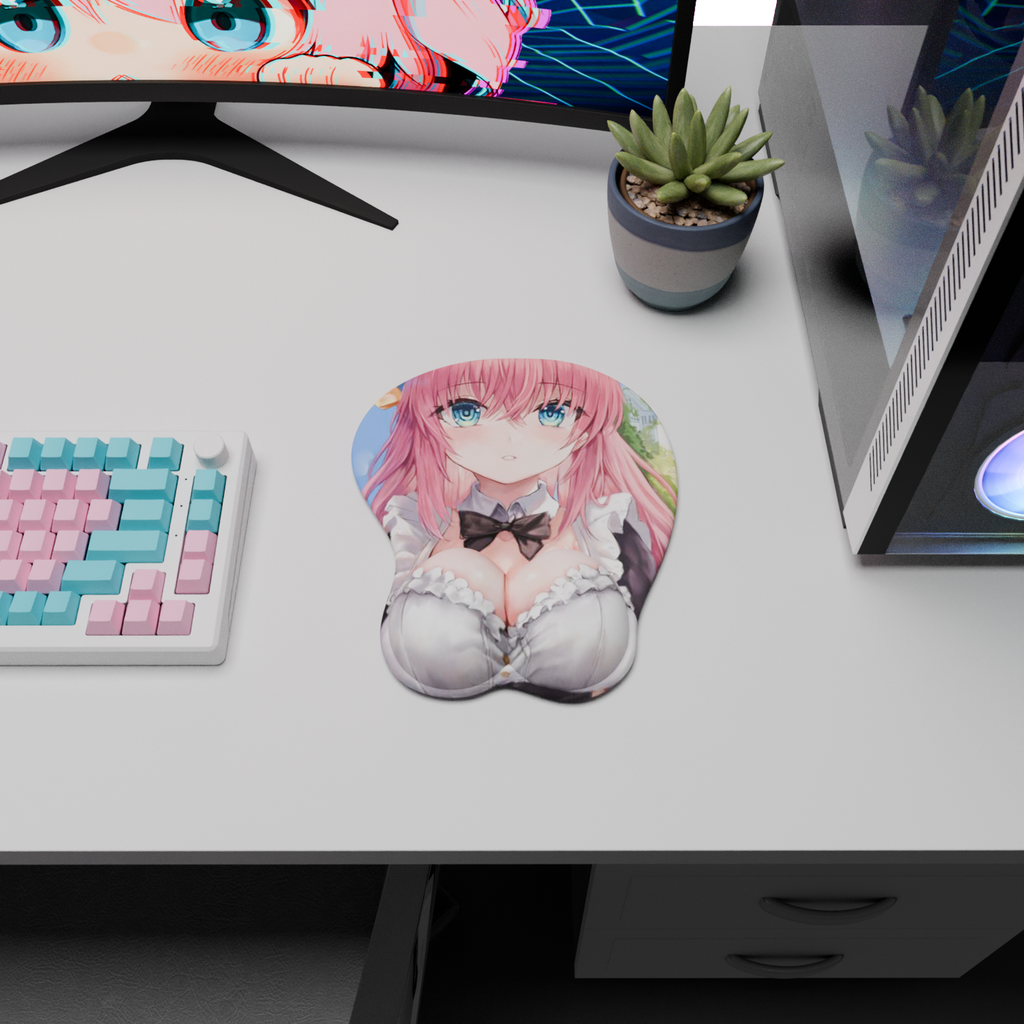 The "Shy Guitarist" Waifu Mousepad | Style C