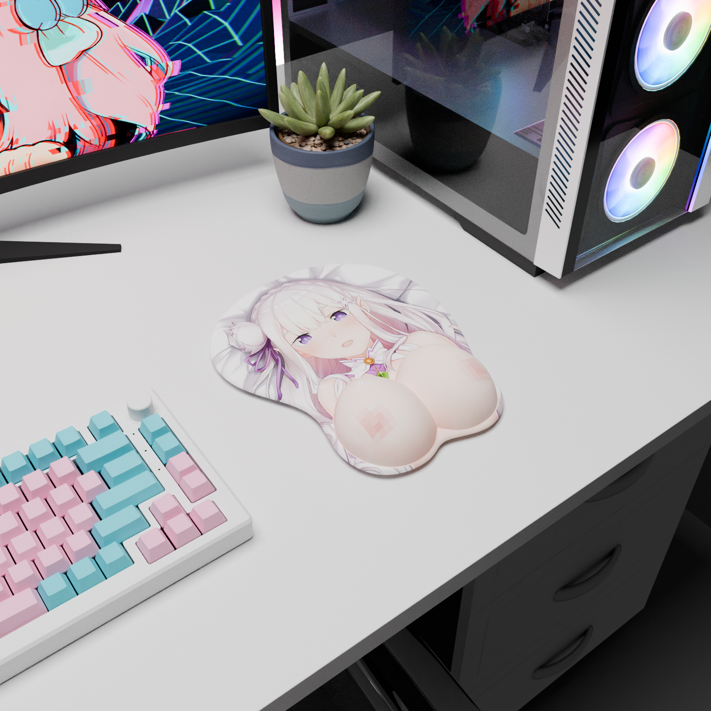 The "Frozen Elegance" NSFW Waifu Mousepad | Style F