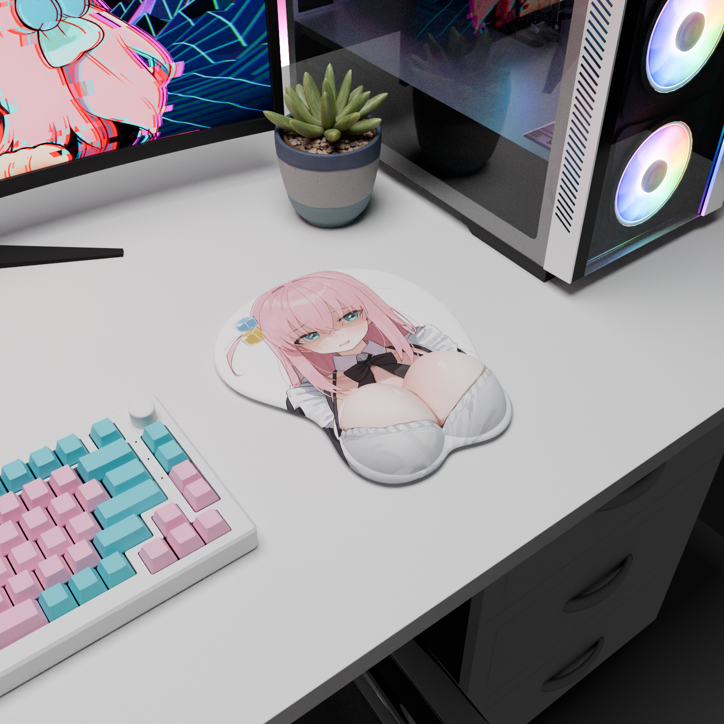 The "Shy Guitarist" Waifu Mousepad | Style A