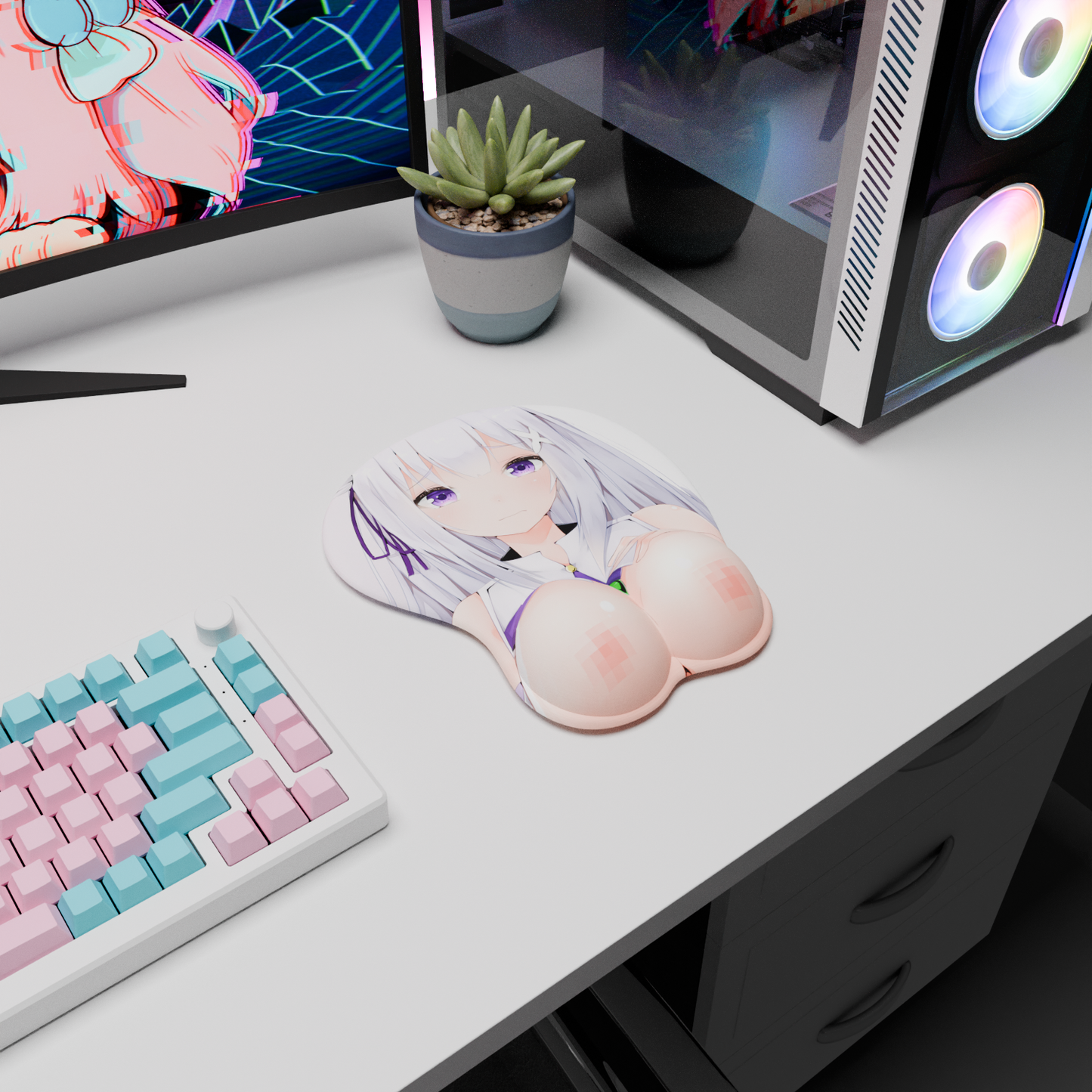 The "Frozen Elegance" NSFW Waifu Mousepad | Style A