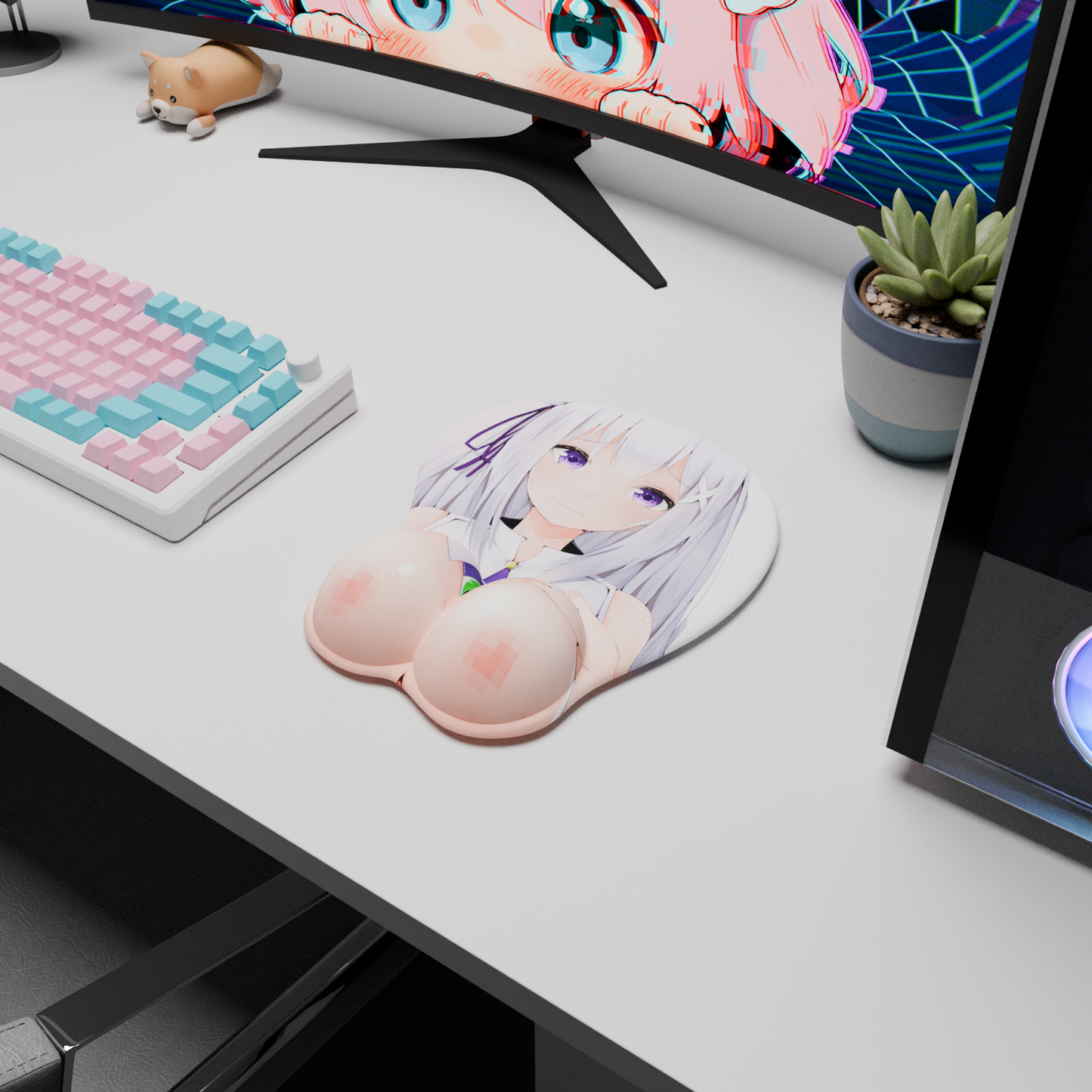 The "Frozen Elegance" NSFW Waifu Mousepad | Style A