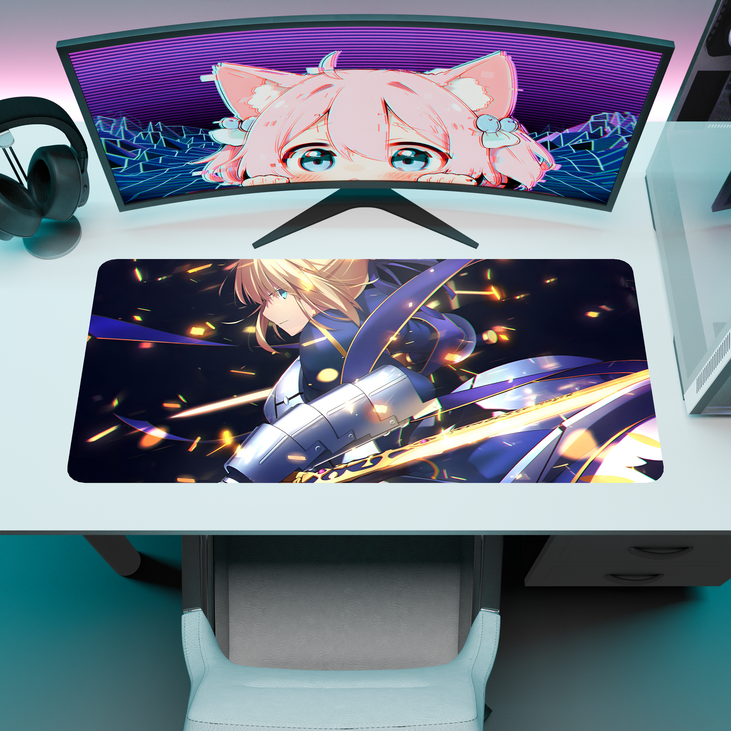 The "King of Knights" Waifu Deskmat | Style B