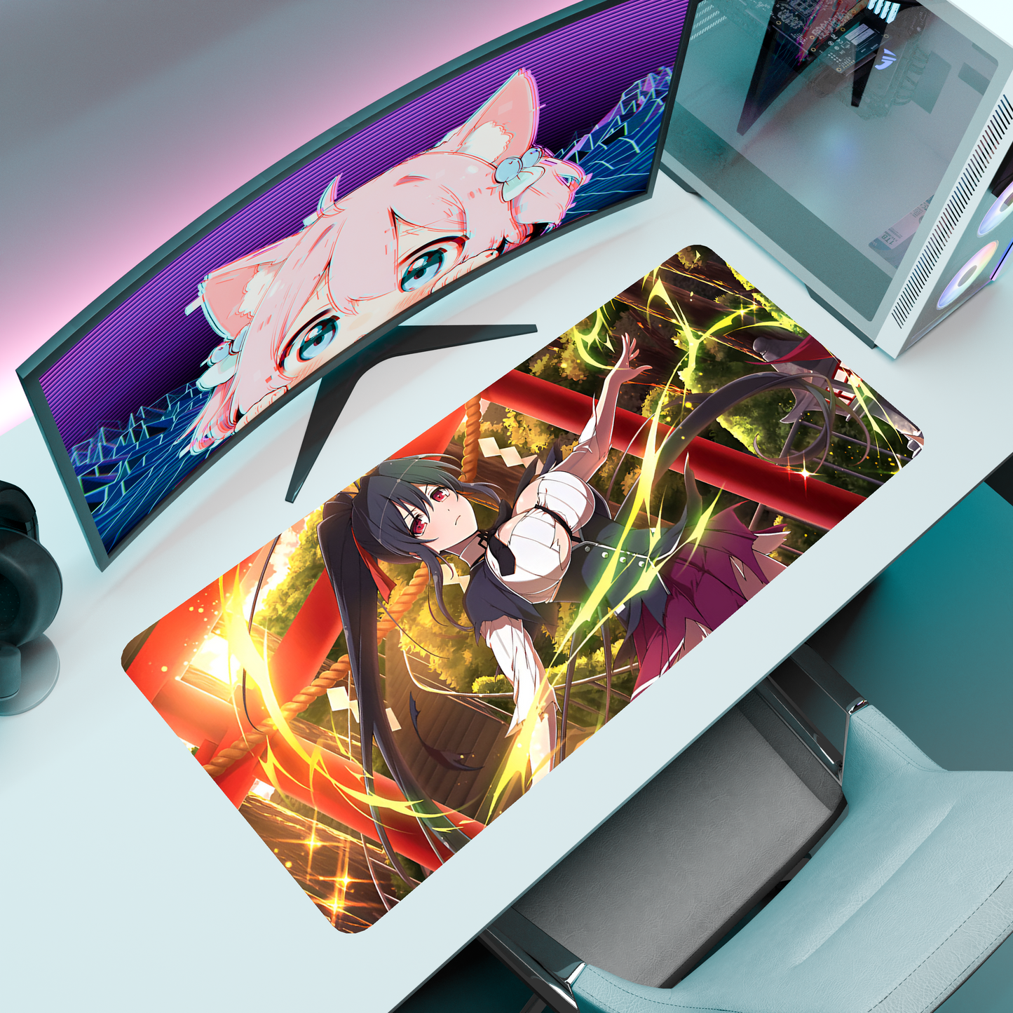 The "Priestess of Thunder" Waifu Deskmat | Style C