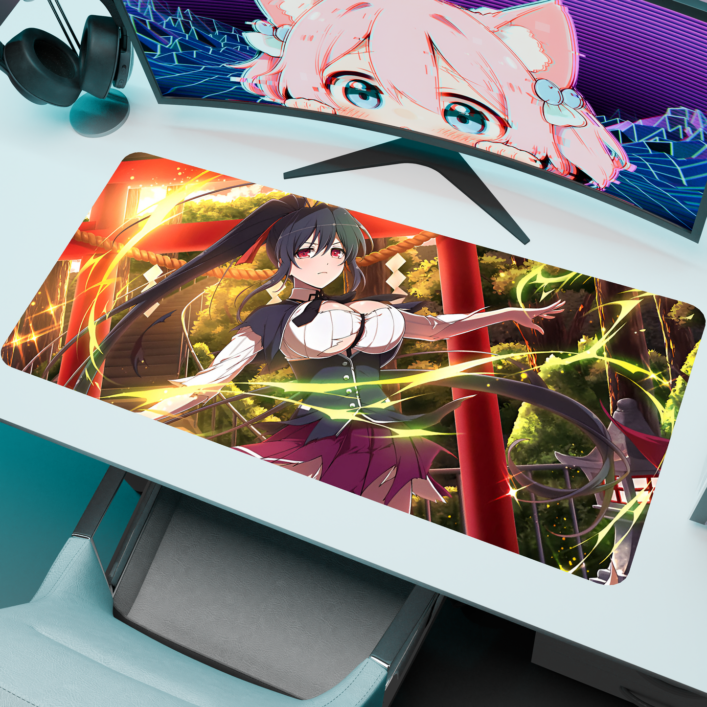 The "Priestess of Thunder" Waifu Deskmat | Style C