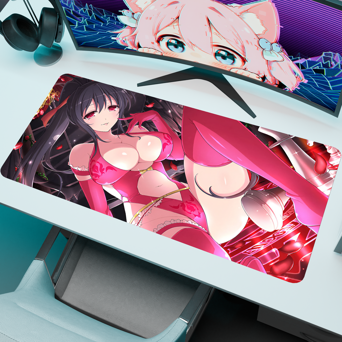 The "Priestess of Thunder" Waifu Deskmat | Style D