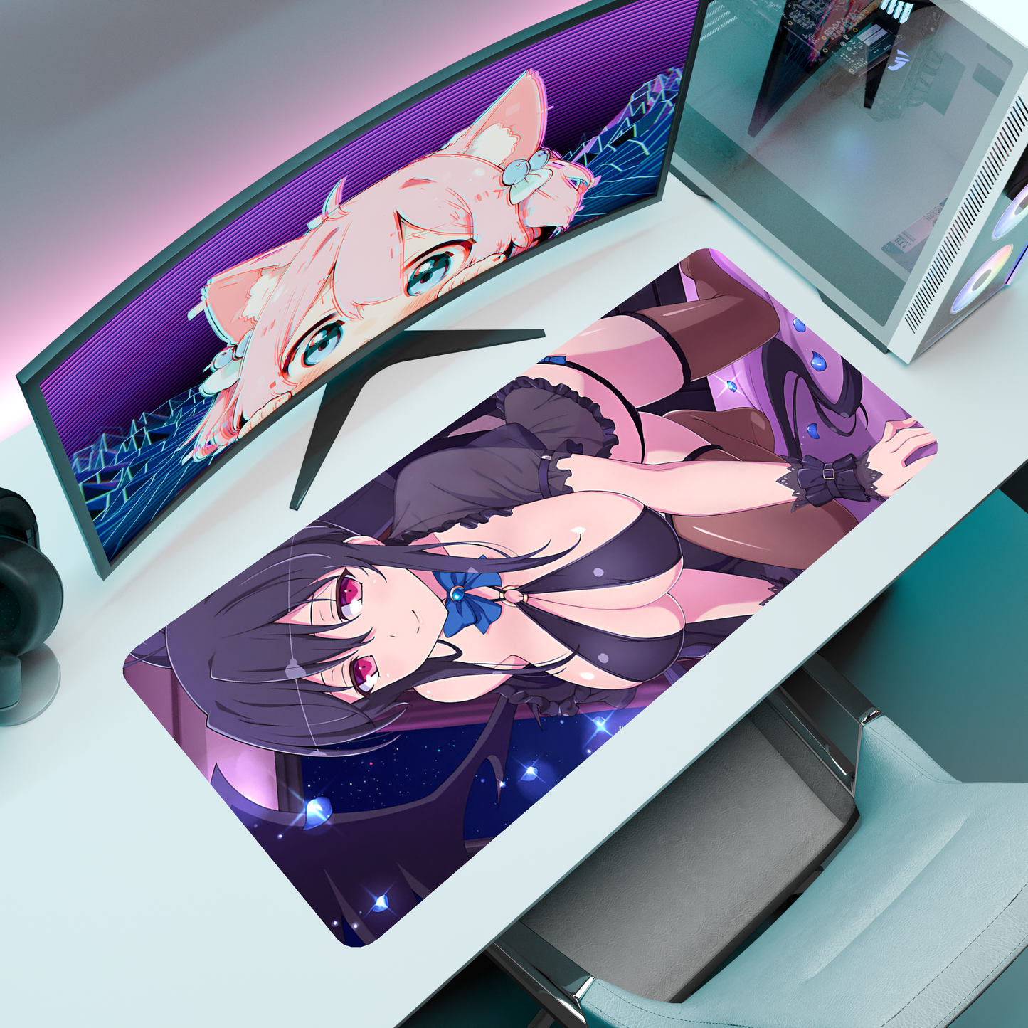 The "Priestess of Thunder" Waifu Deskmat | Style E