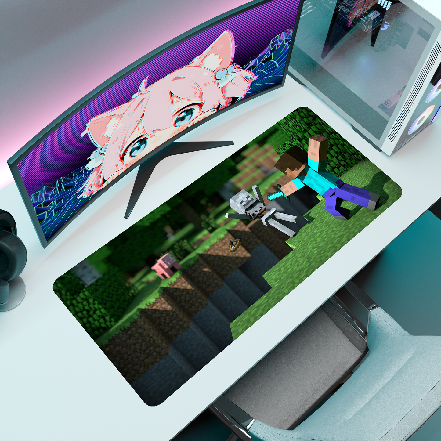 The "Pixelated Game" Kawaii Deskmat | Style B