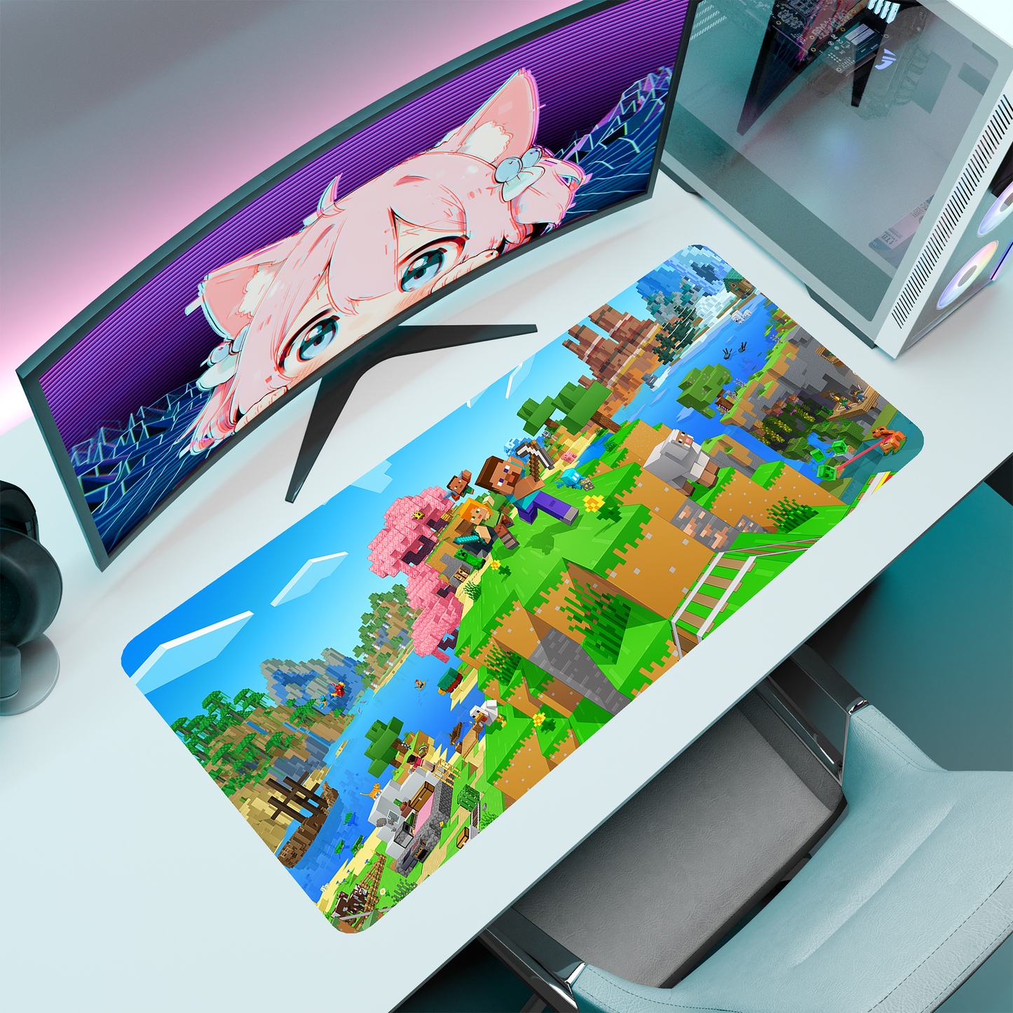 The "Pixelated Game" Kawaii Deskmat | Style E