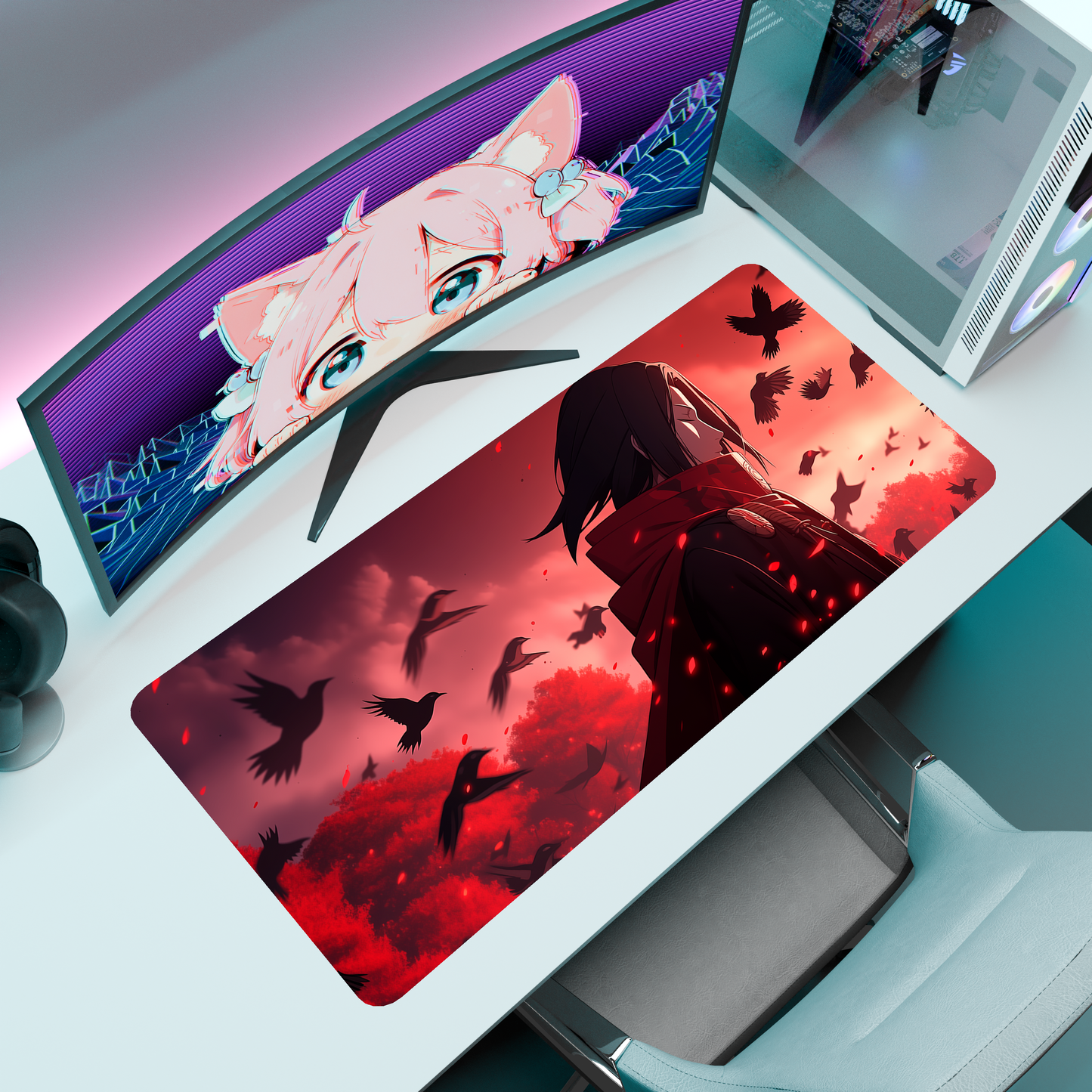 The "Raven Shinobi" Husbando Deskmat | Style B