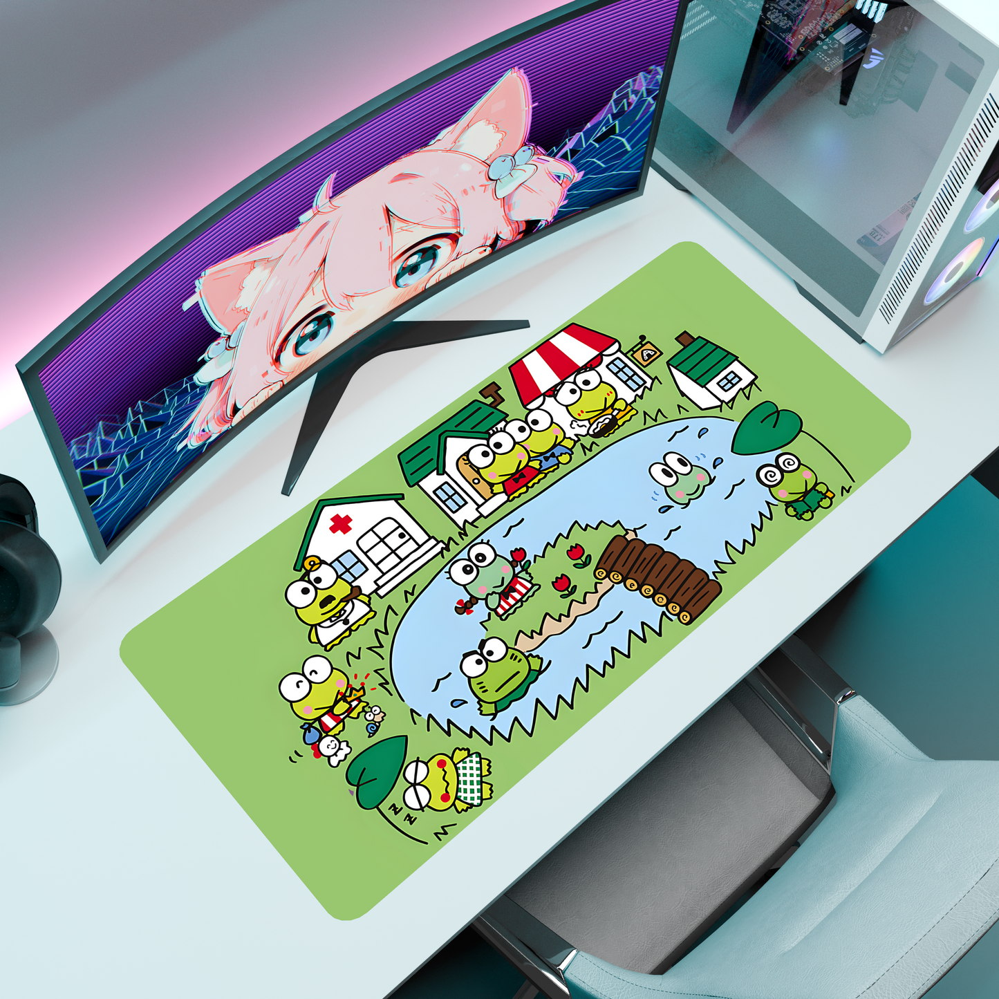 The "Kero Kero" Kawaii Deskmat | Style A