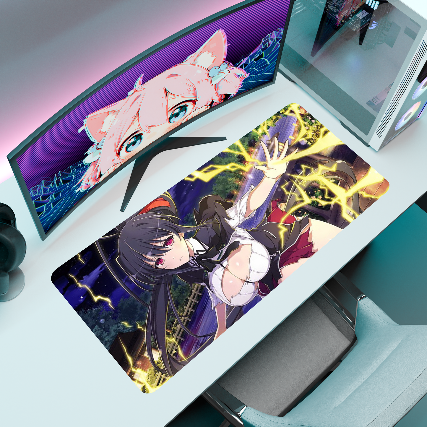 The "Priestess of Thunder" Waifu Deskmat | Style A