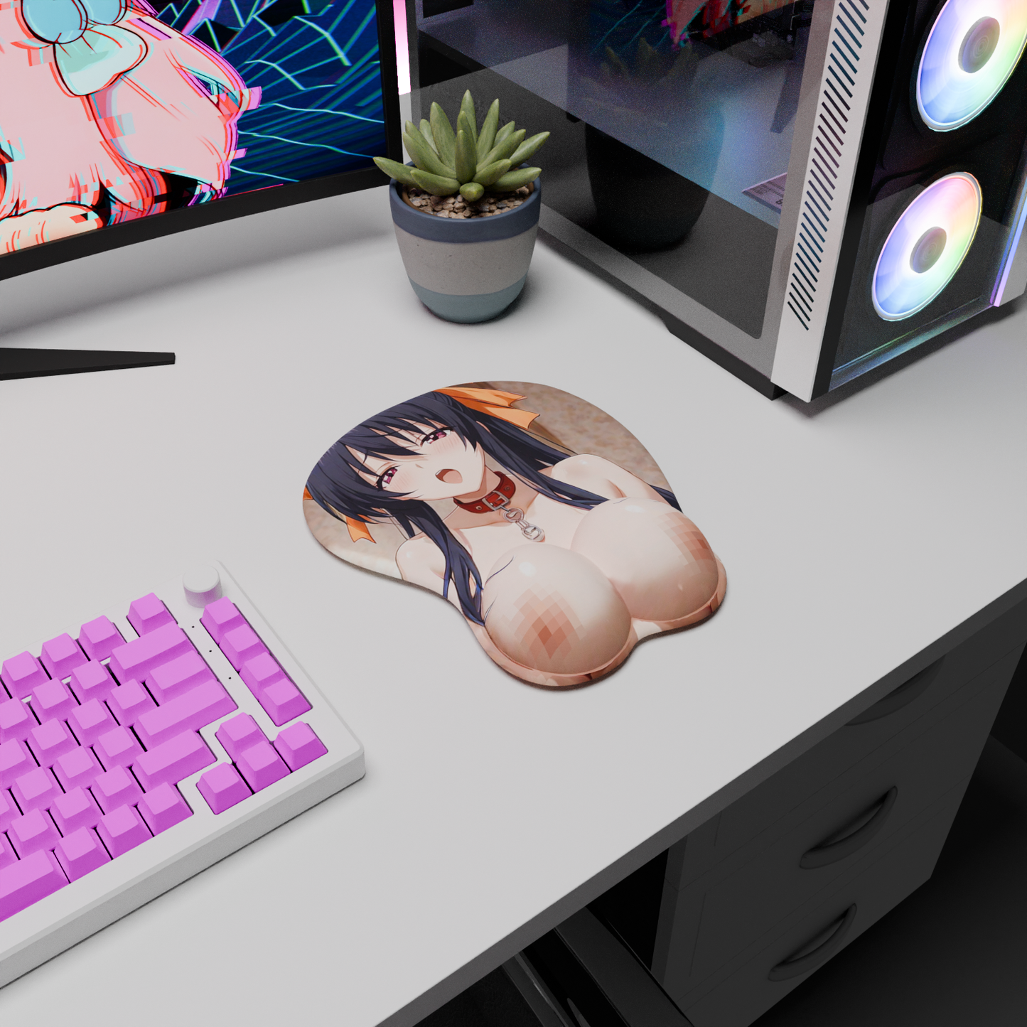 The "The Priestess of Thunder" NSFW Waifu Mousepad | Style A