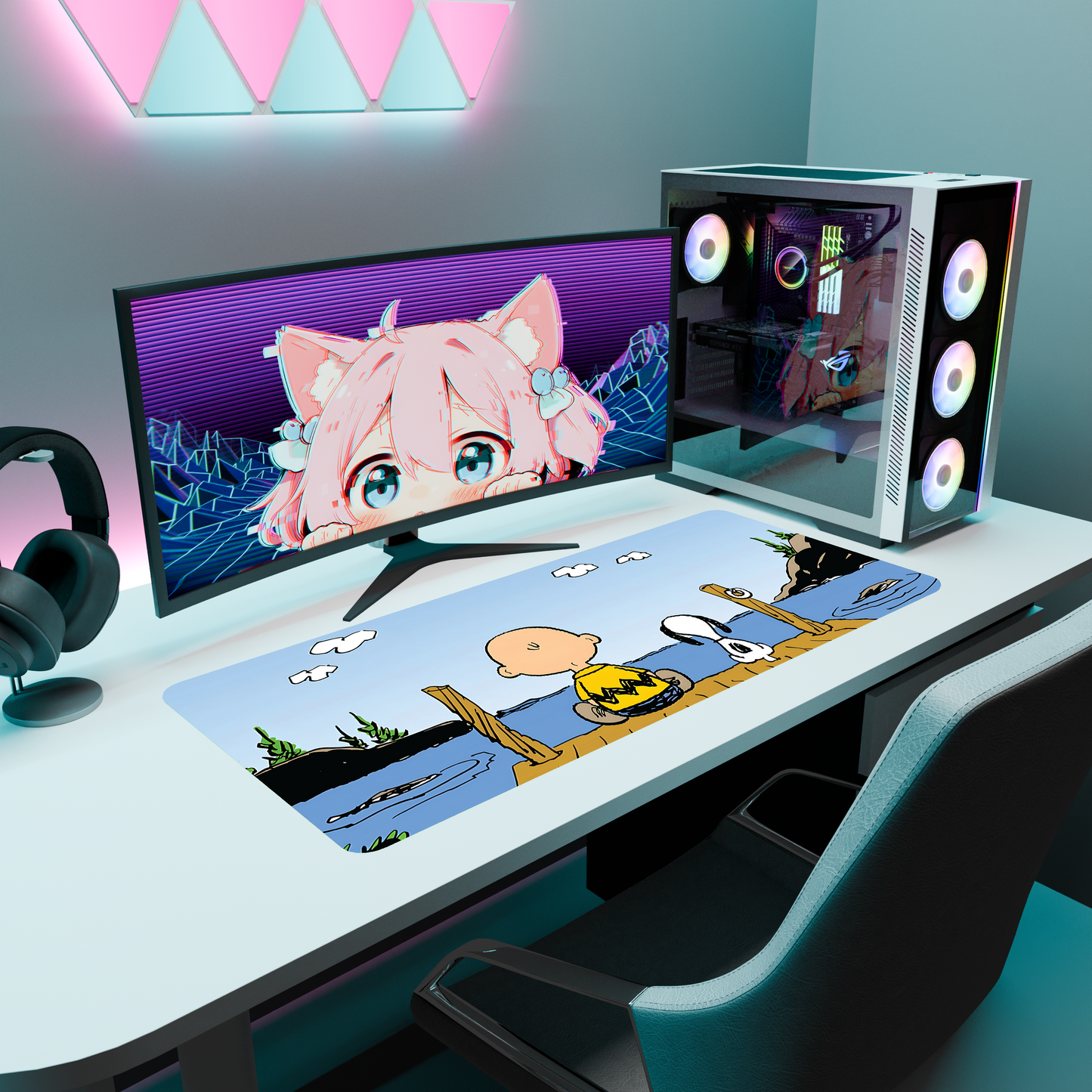 The "Cozy Doggo" Kawaii Deskmat | Style A