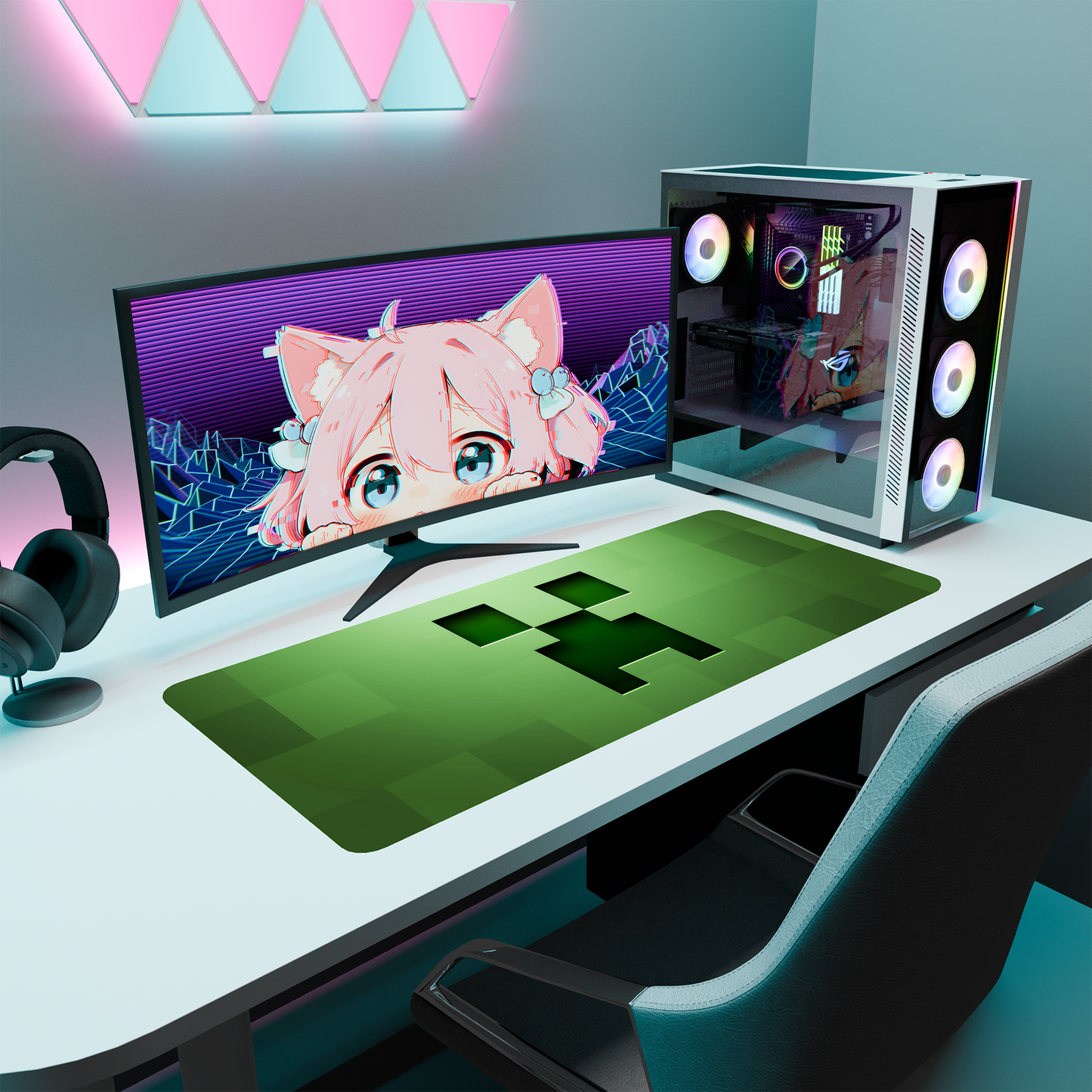 The "Pixelated Game" Kawaii Deskmat | Style D