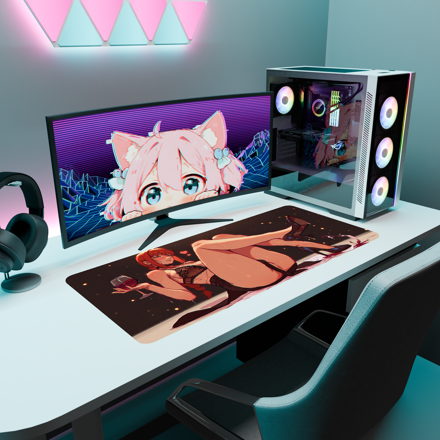 The "Control Devil" Waifu Deskmat | Style D