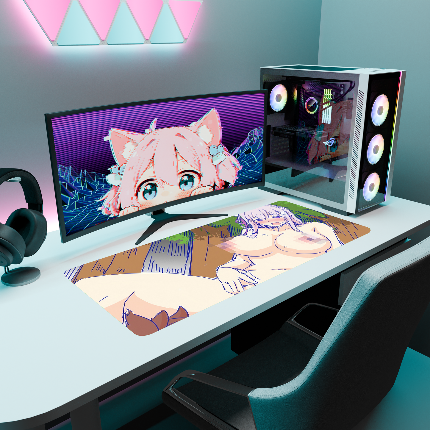 The "Frozen Elegance" NSFW Waifu Deskmat | Style L