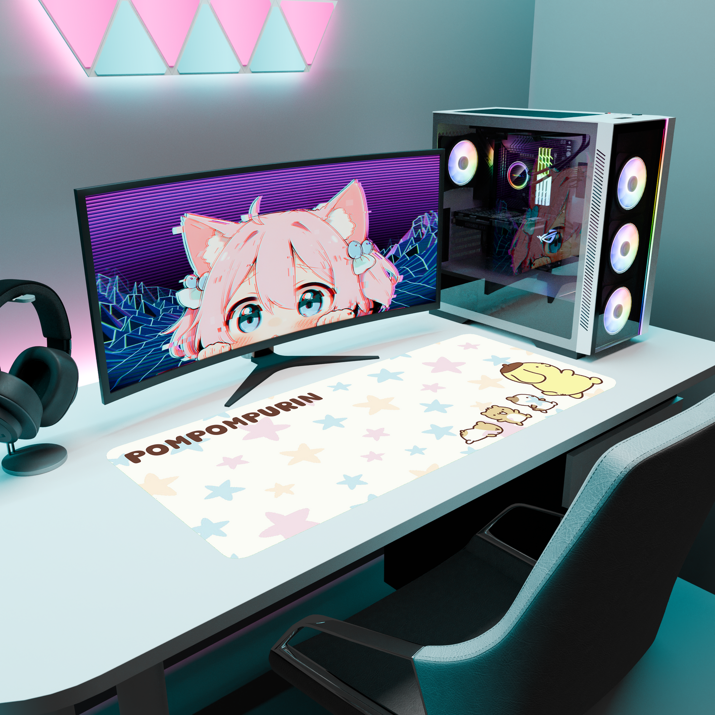 The "Pom Pom" Kawaii Deskmat | Style A