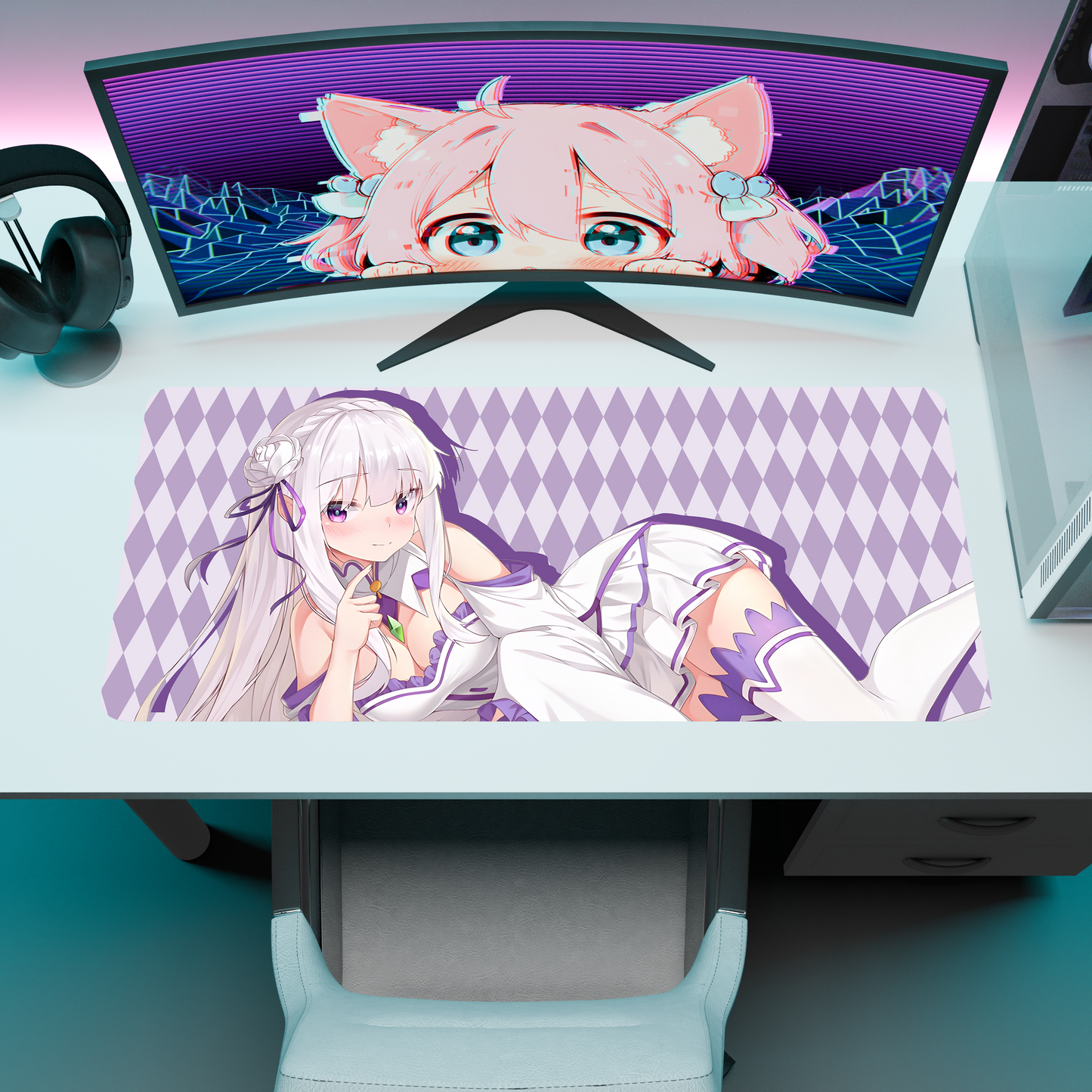 The "Frozen Elegance" Waifu Deskmat | Style B