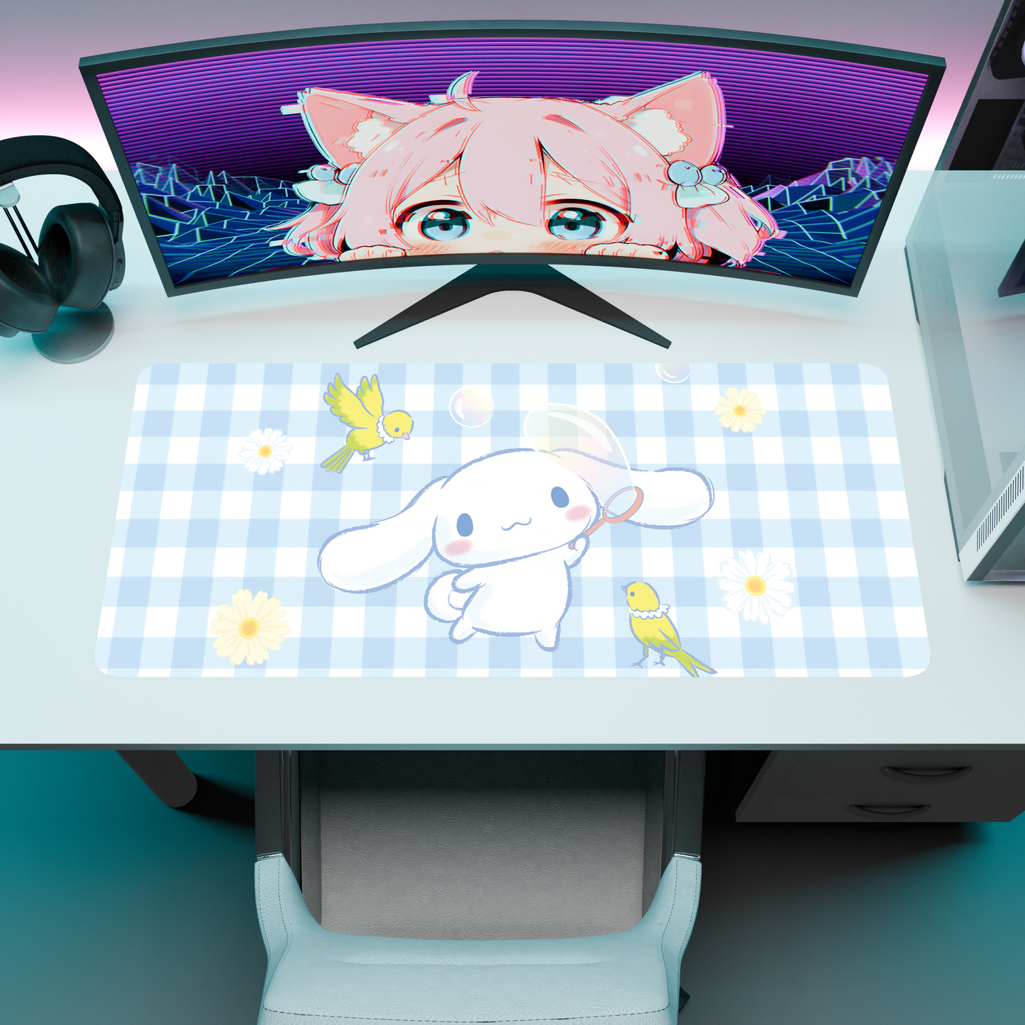 The "Cloudy Pup" Kawaii Deskmat | Style A