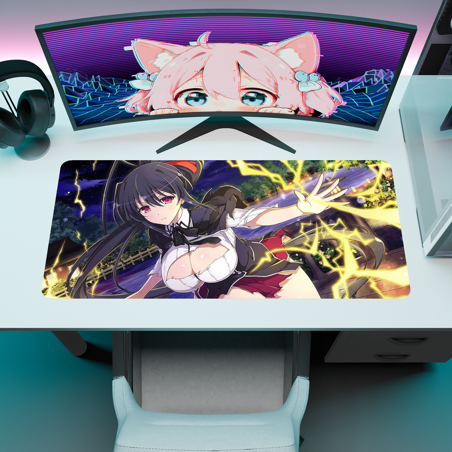 The "Priestess of Thunder" Waifu Deskmat | Style A