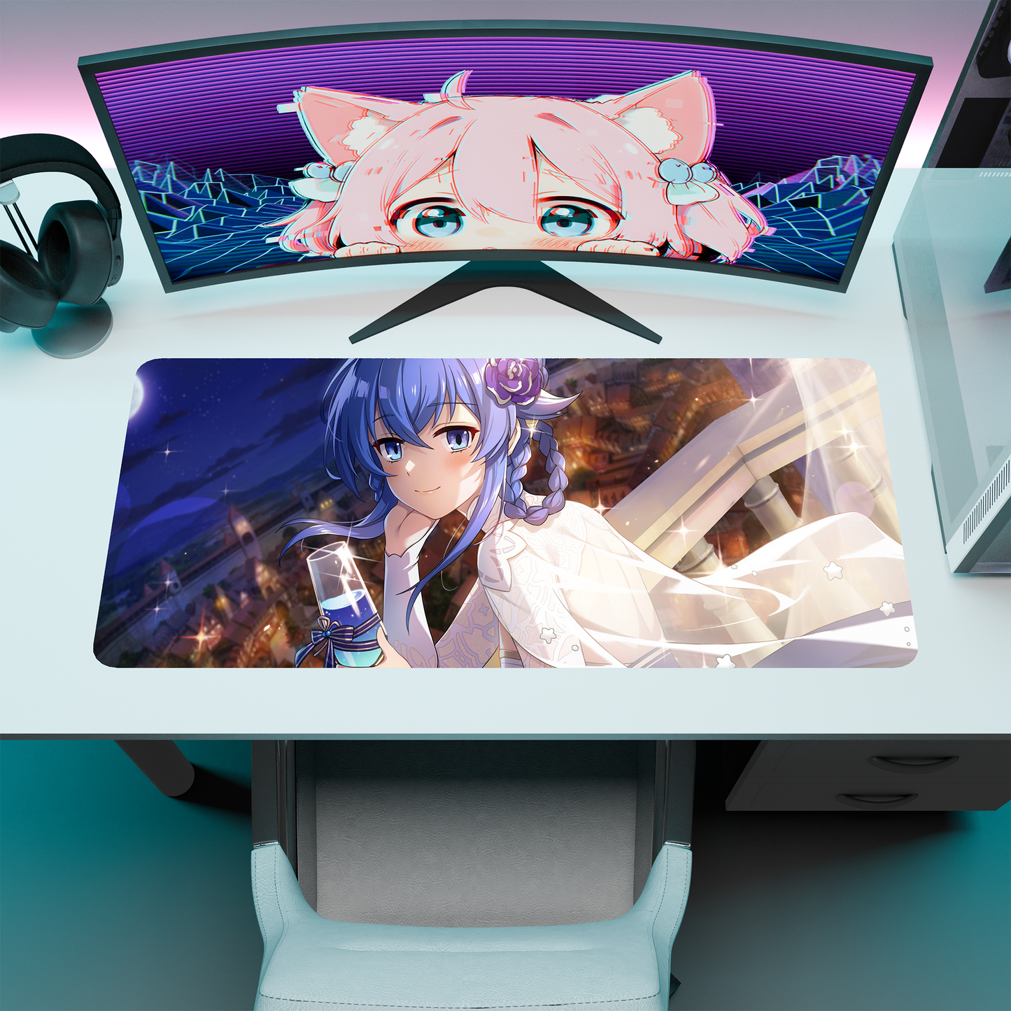 The "Water Magician" Waifu Deskmat | Style C