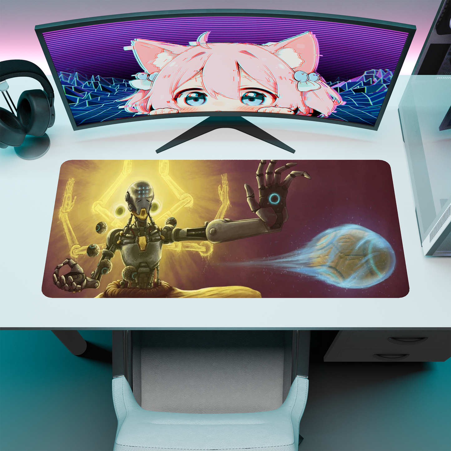 The "Wandering Guru" Husbando Deskmat | Style C