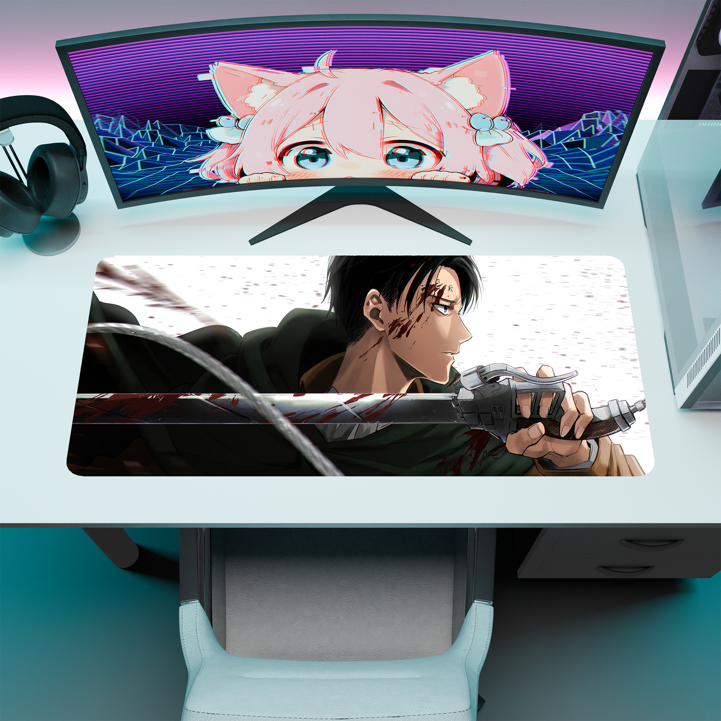 The "Humanity's Strongest" Husbando Deskmat | Style C