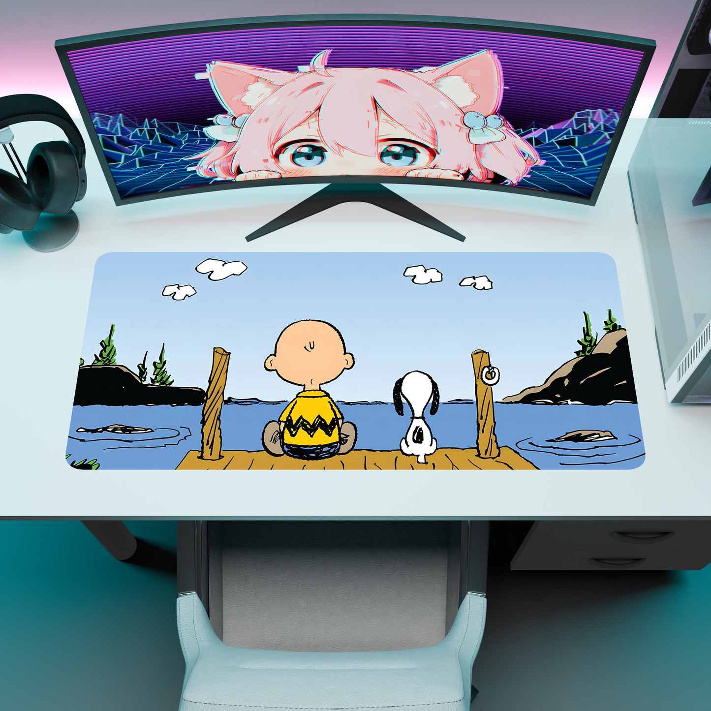 The "Cozy Doggo" Kawaii Deskmat | Style A