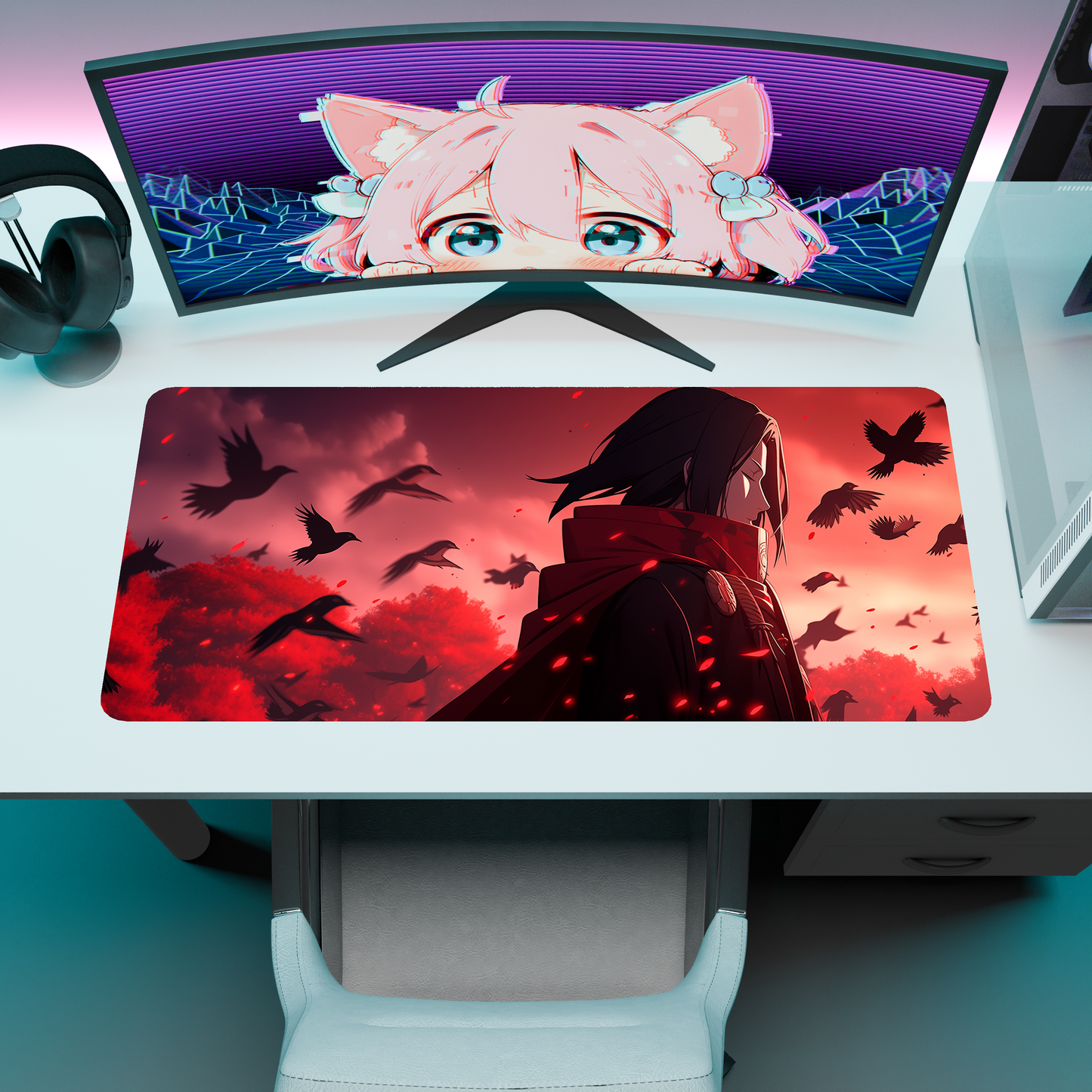 The "Raven Shinobi" Husbando Deskmat | Style B