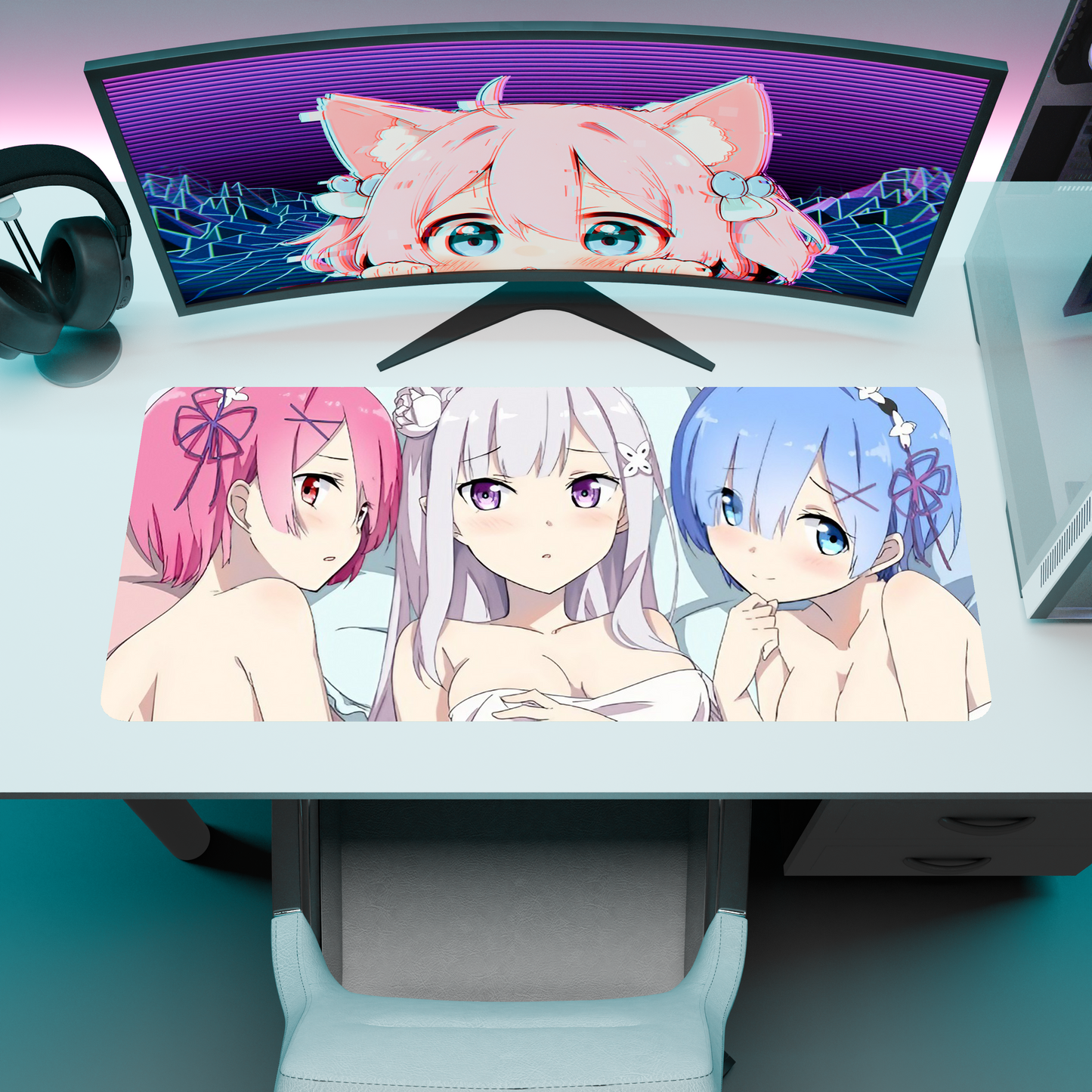 The "Frozen Elegance" Waifu Deskmat | Style D