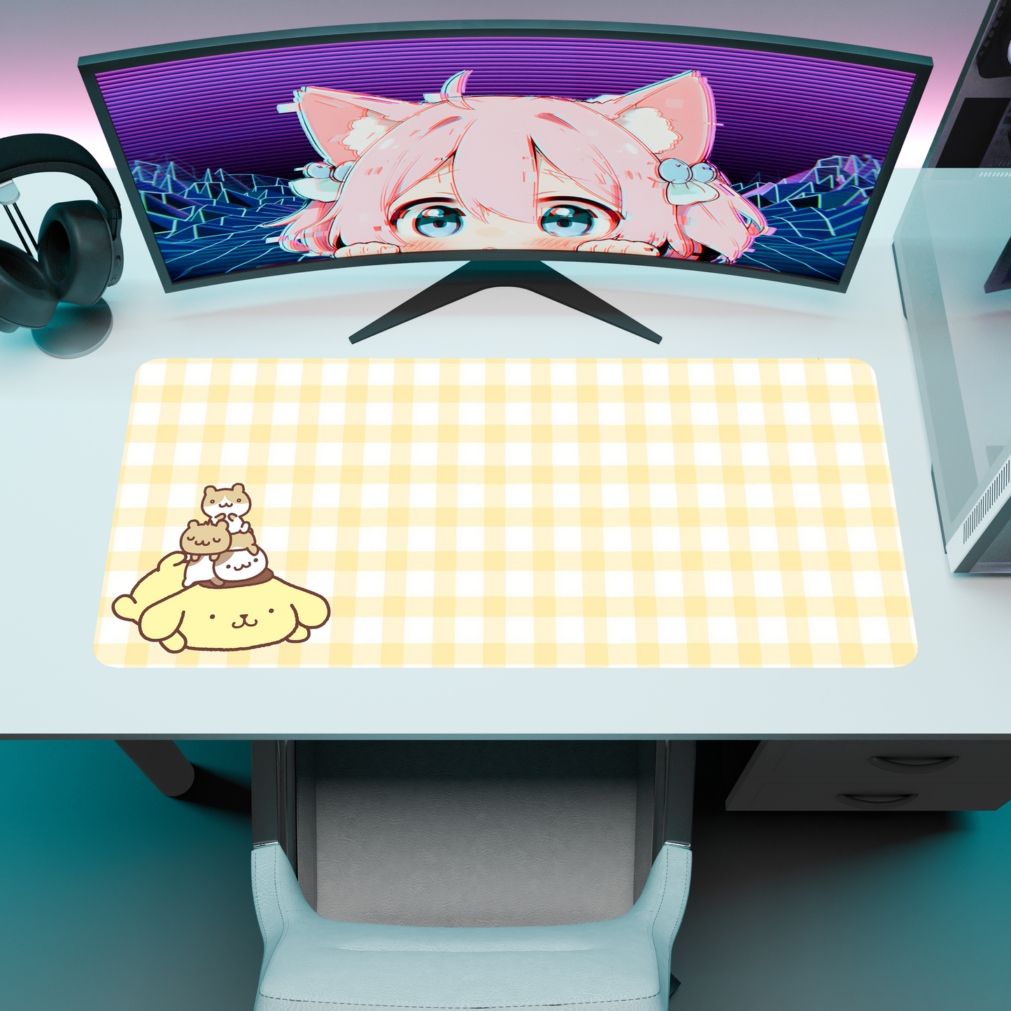 The "Pom Pom" Kawaii Deskmat | Style C