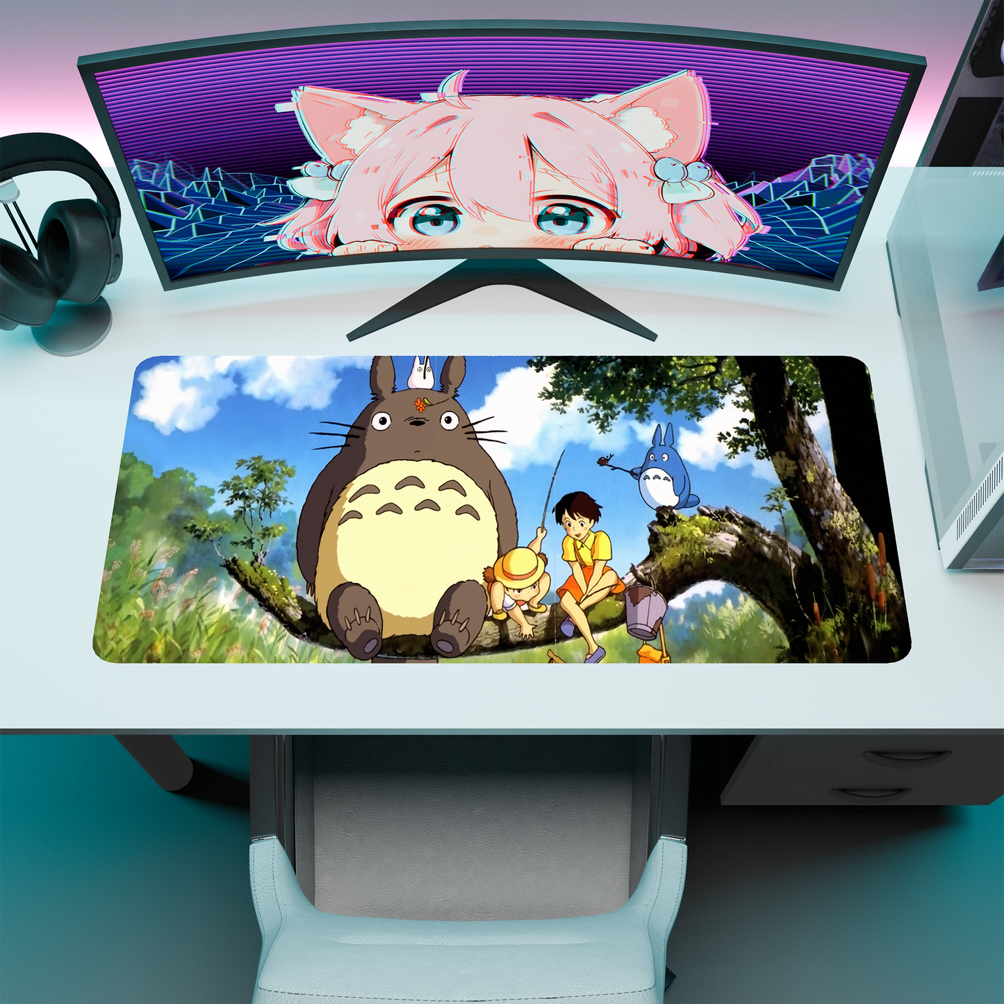 The "Chinchilla" Kawaii Deskmat | Style B